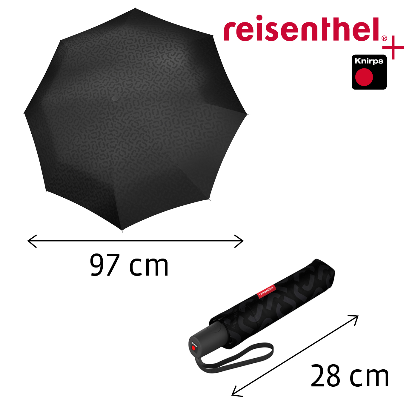 reisenthel, Regenschirm umbrella pocket - duomatic signature black hot print