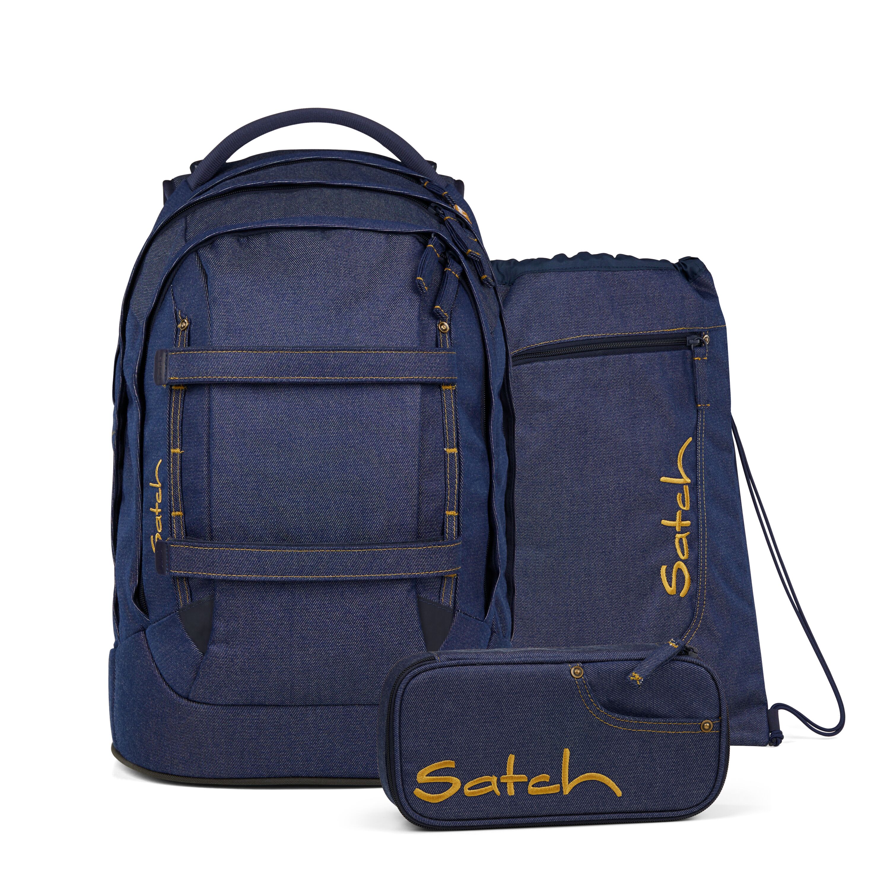Satch Schulrucksack Set Denim Blue - Satch Pack Set