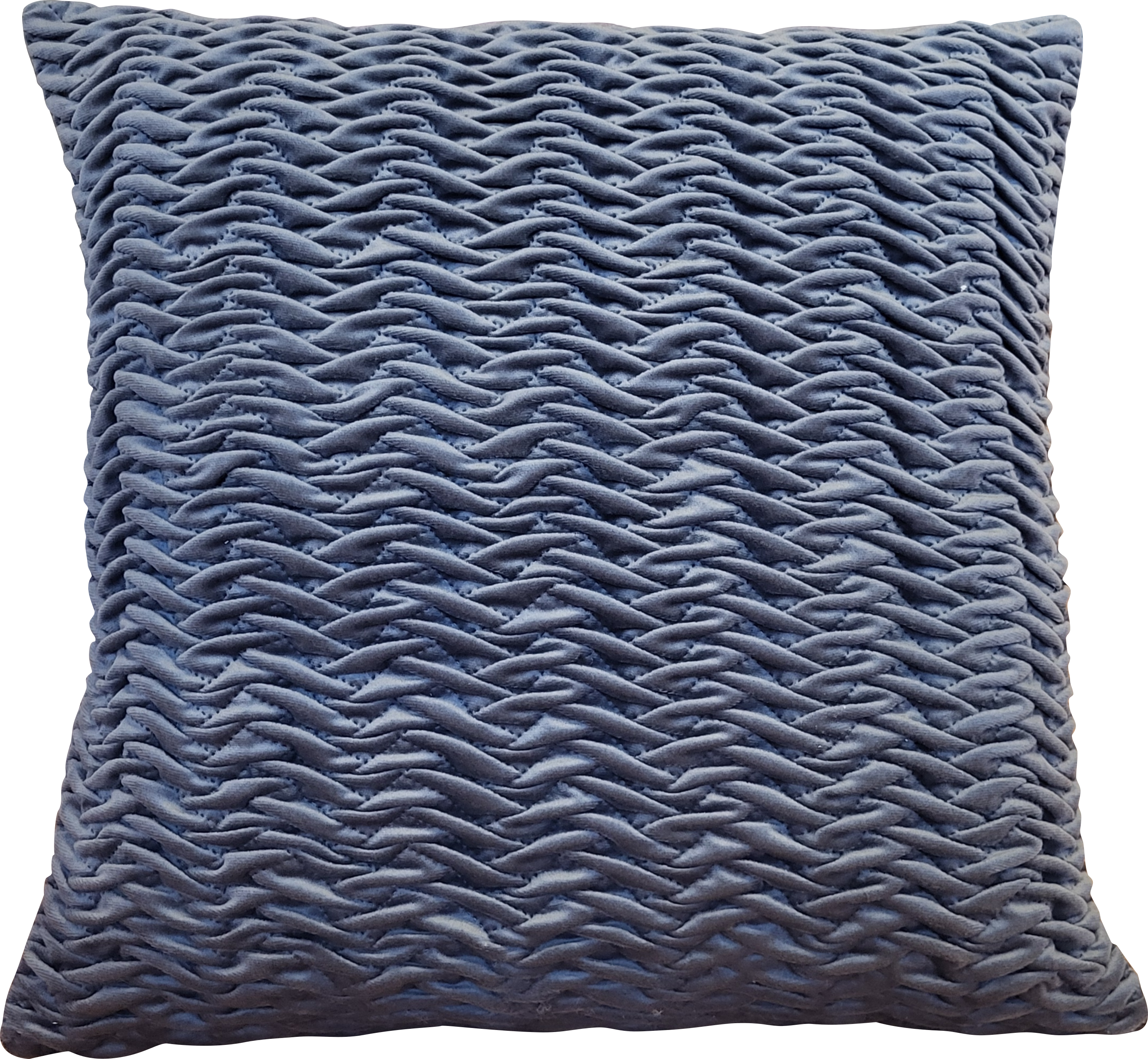 Kissenhülle "Cringe", Samtoptik, grau - 50x50cm, 100% Polyester