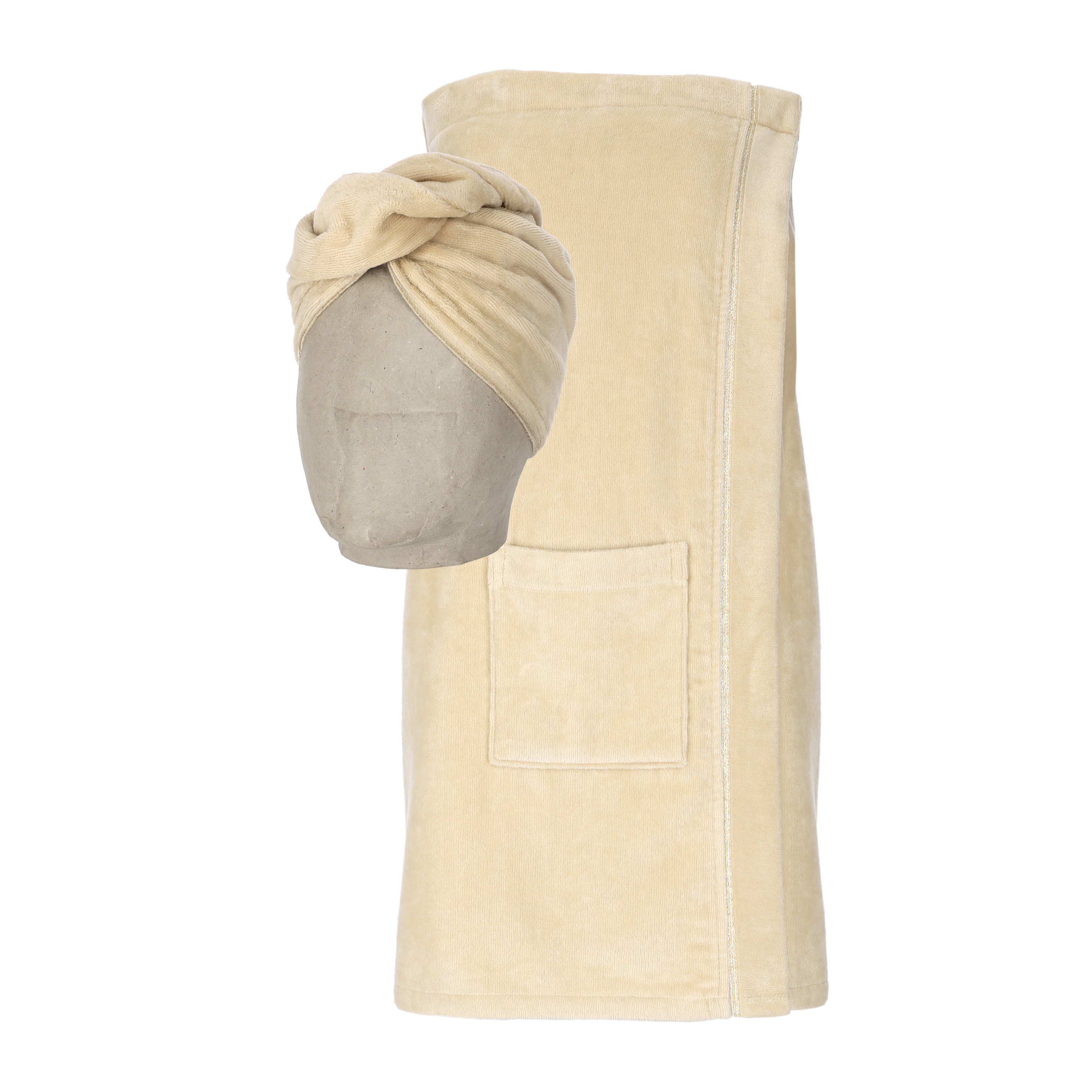SET Shiny Seasons tibet, one size - Spa Dress und Turban 