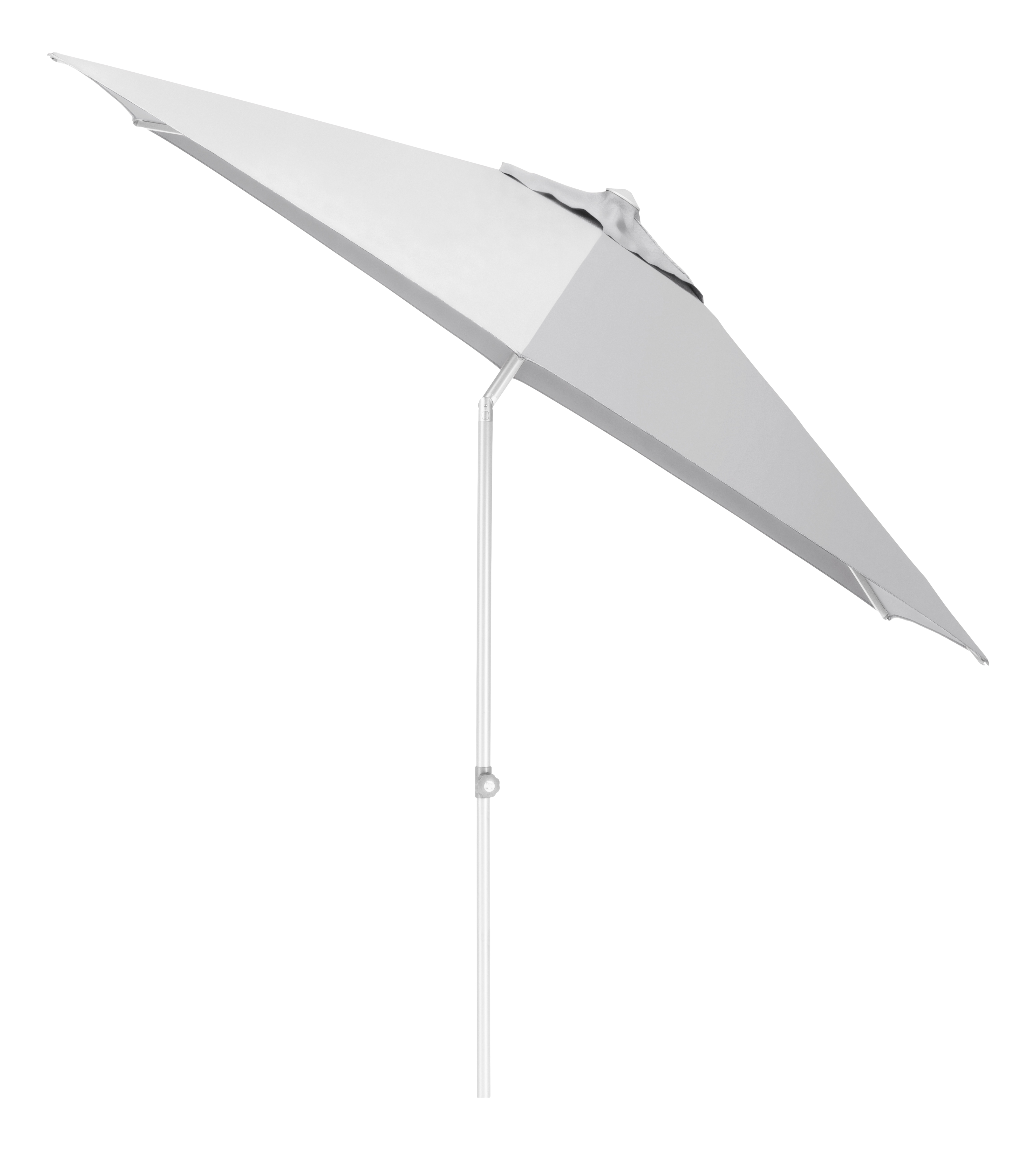 Stockschirm, weiß matt/hellgrau, Ø 300 cm - Easy-Push