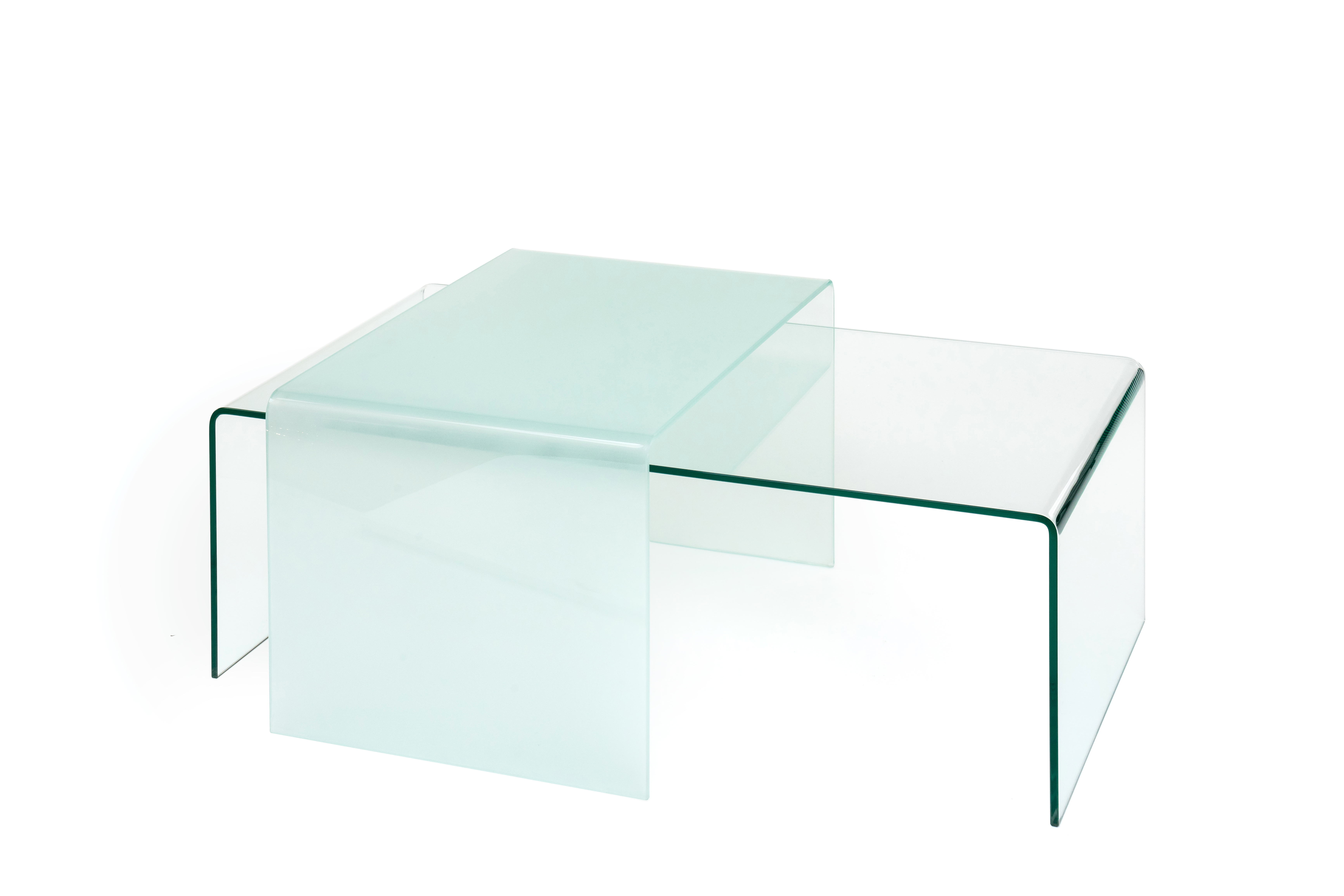 Couchtisch, Glas weiß lackiert, 110 cm - Couchtische