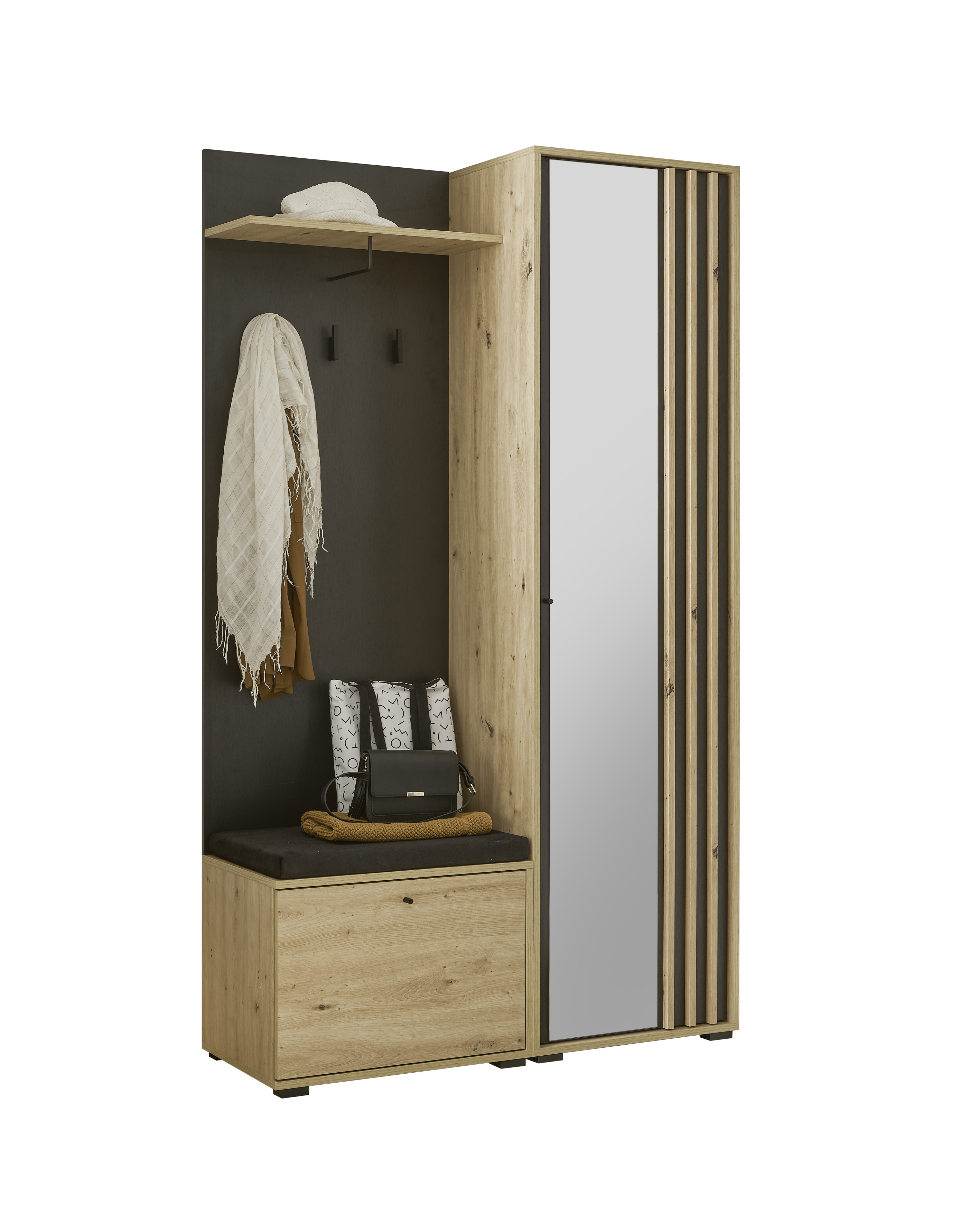 Kompakt-Garderobe, Artisan Eiche - MyStyle 6015