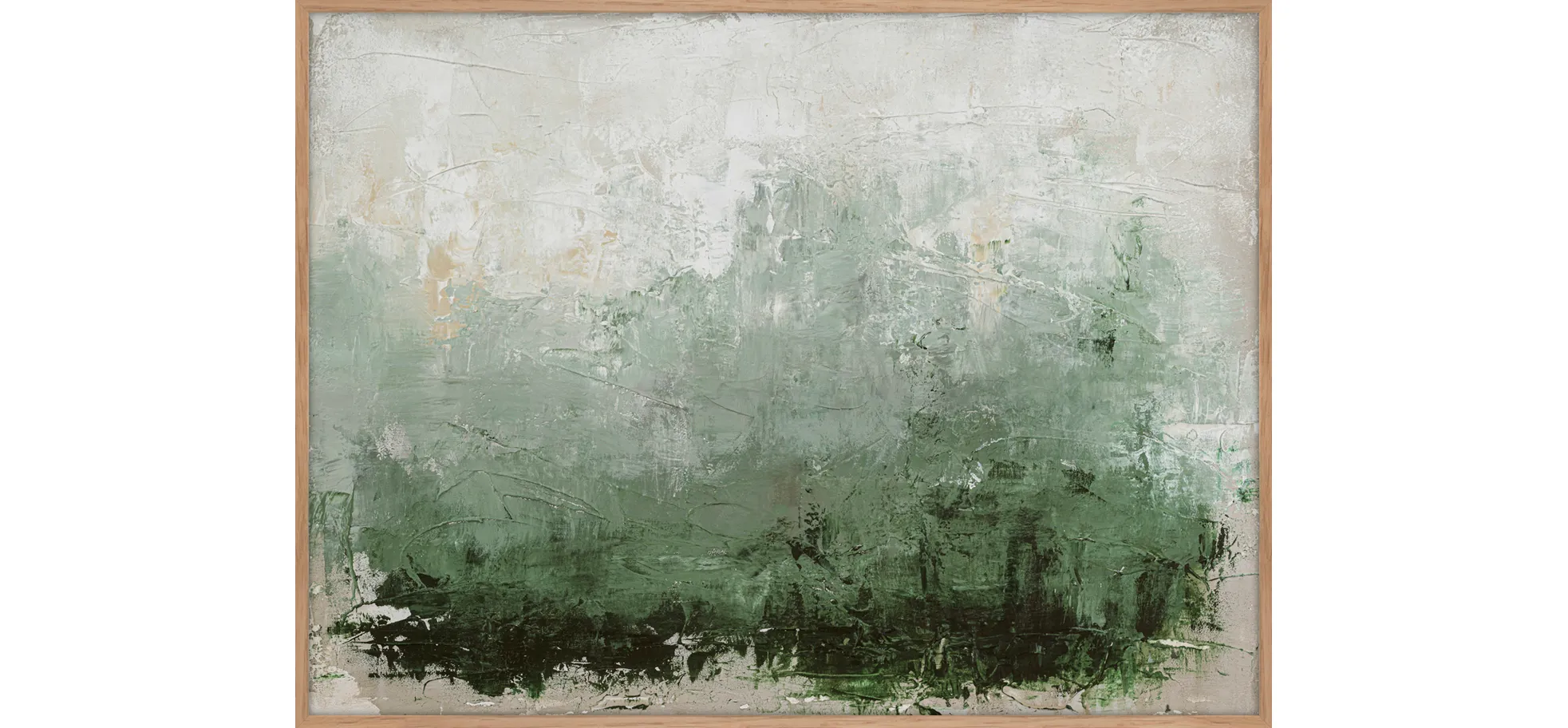 Leinwandbild - BHT ca. 120x92x3 cm, Beige - Grün