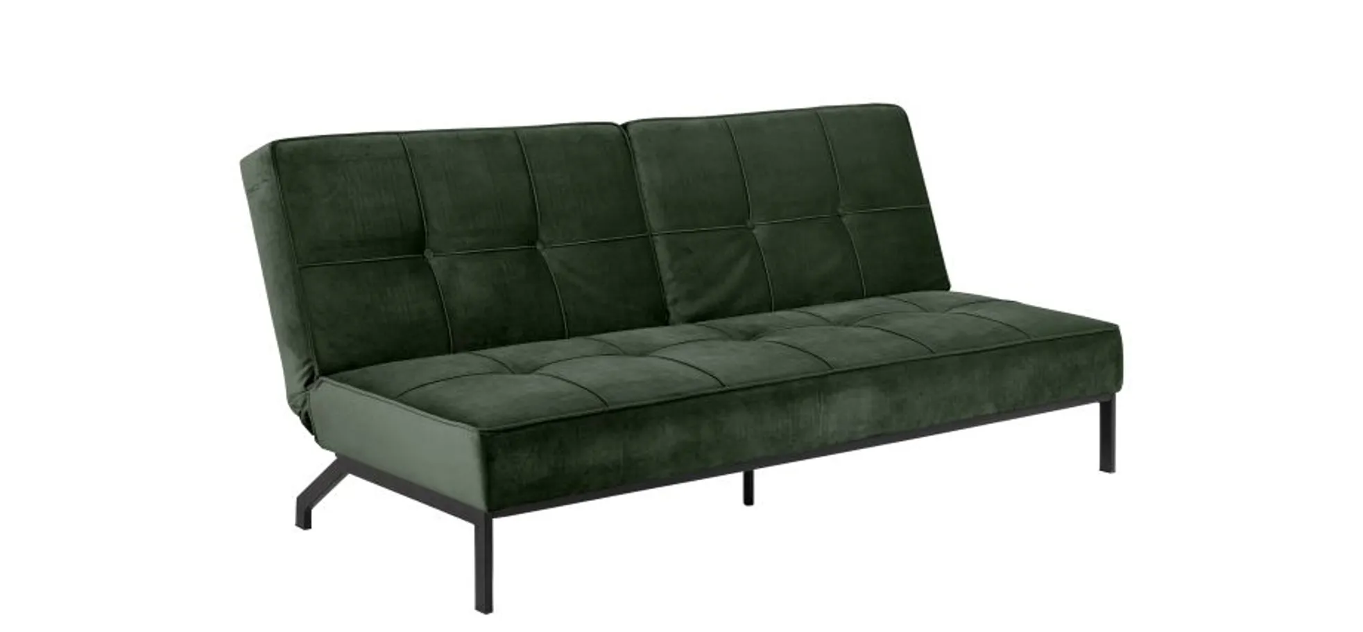 Schlafsofa - Stoff, Dunkelgrün