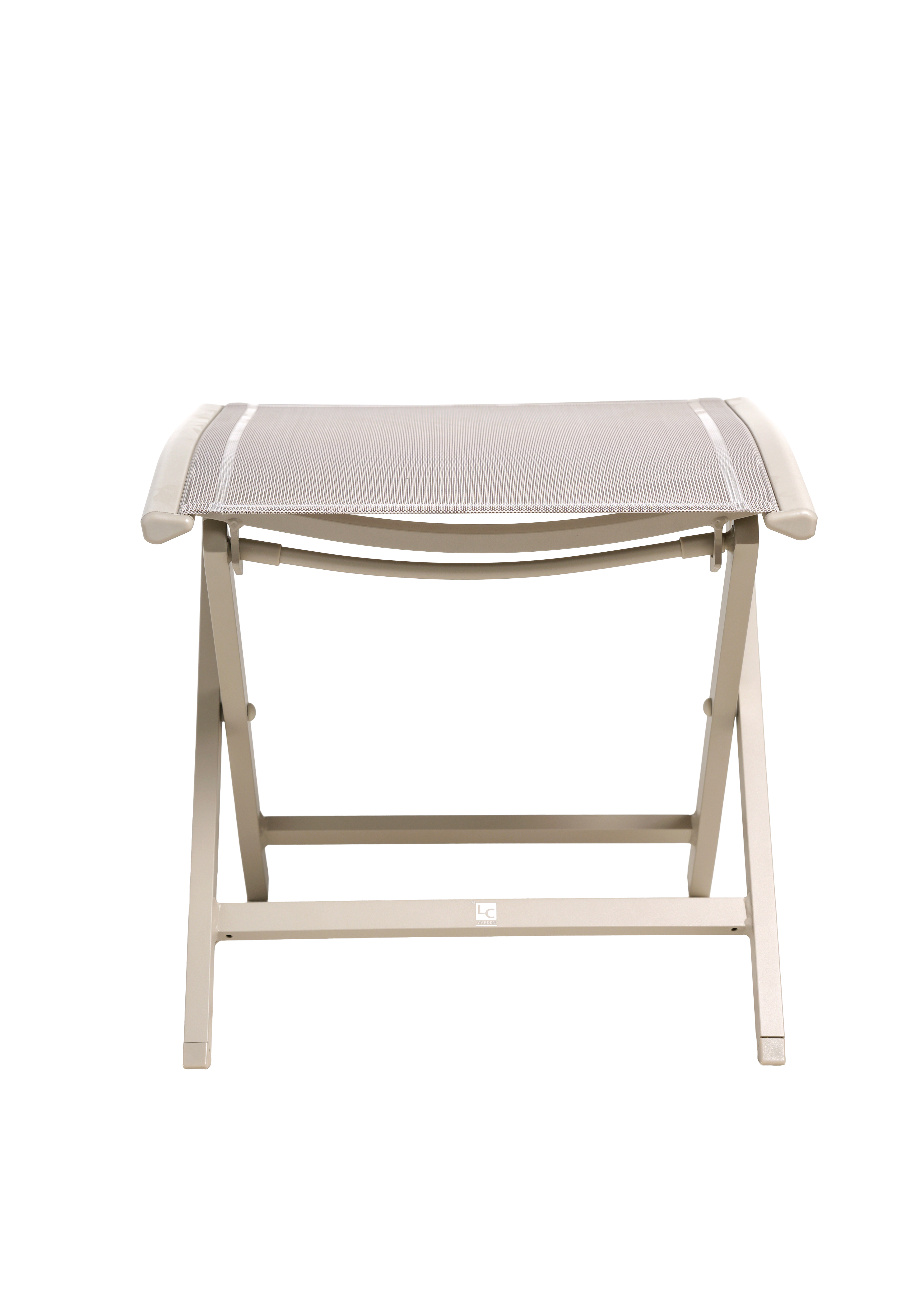 Hocker, Textilene beige, klappbar - Unicamo