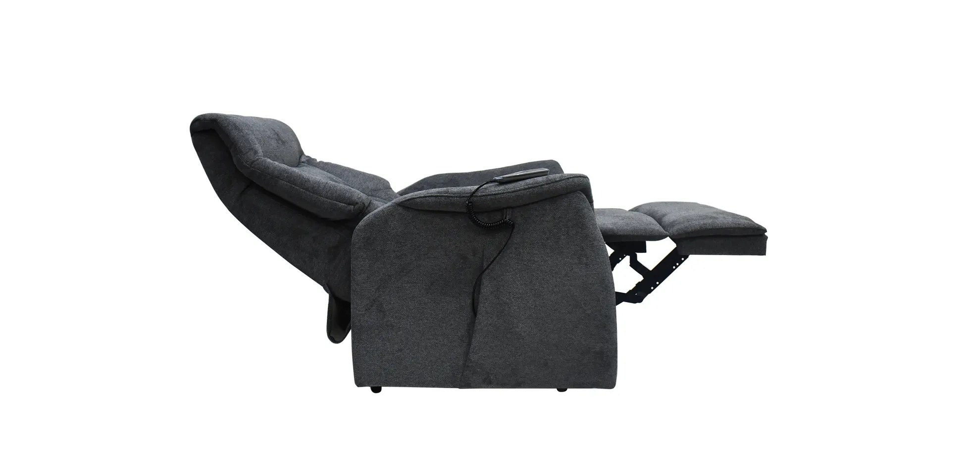 Fernsehsessel, dunkelgrau, 2-motorisch - Mailo