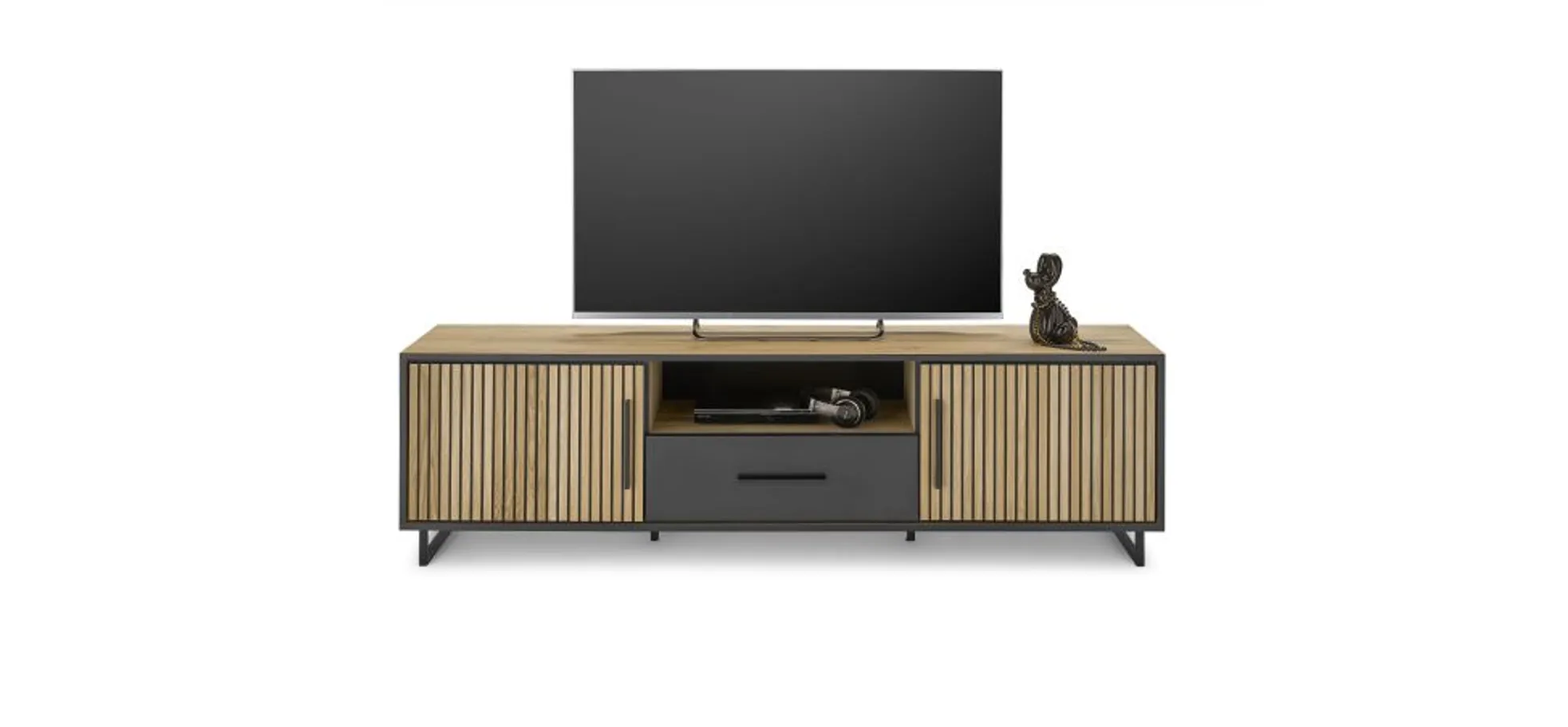TV-Lowboard, Eiche, B 185 cm - Ela
