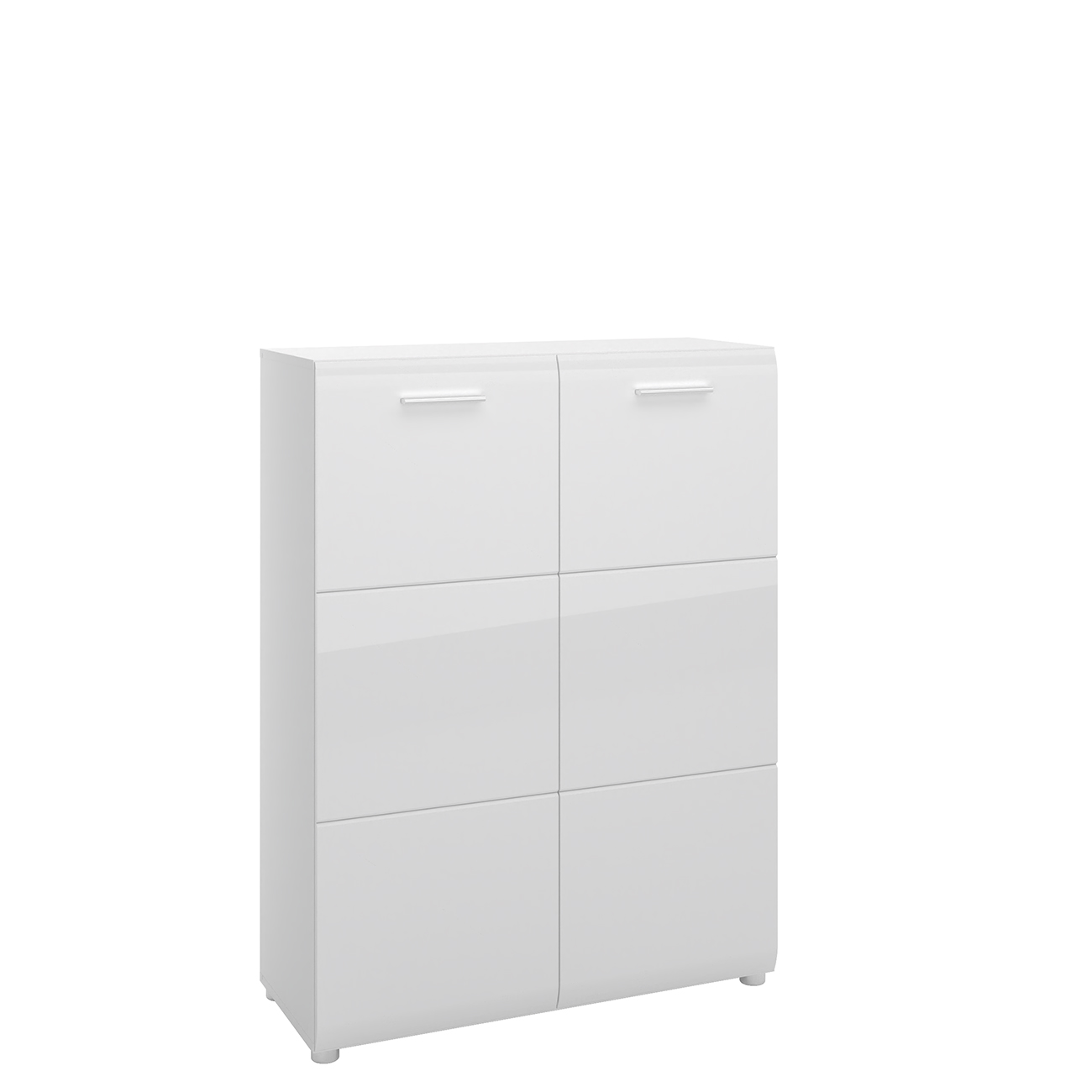 Schuhschrank, MDF weiß hochglanz - Werena