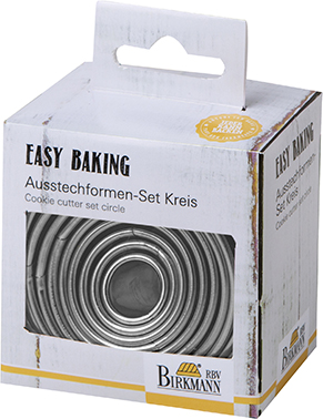 Ausstechformen-Set Kreis glatt - Ø 1,5 - 7 cm, Höhe 4,5 cm