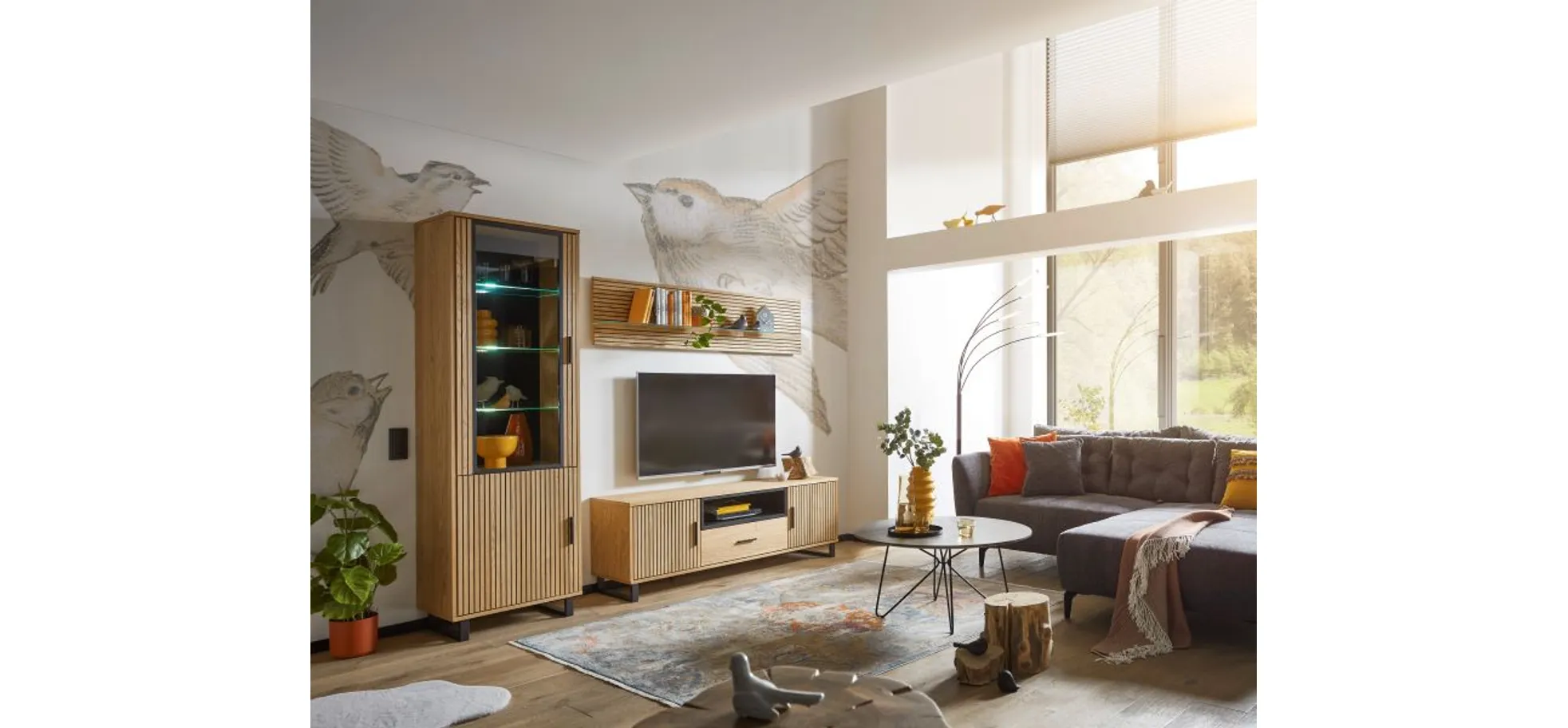 Ecksofa, Stoff dunkelgrau,  - Janek