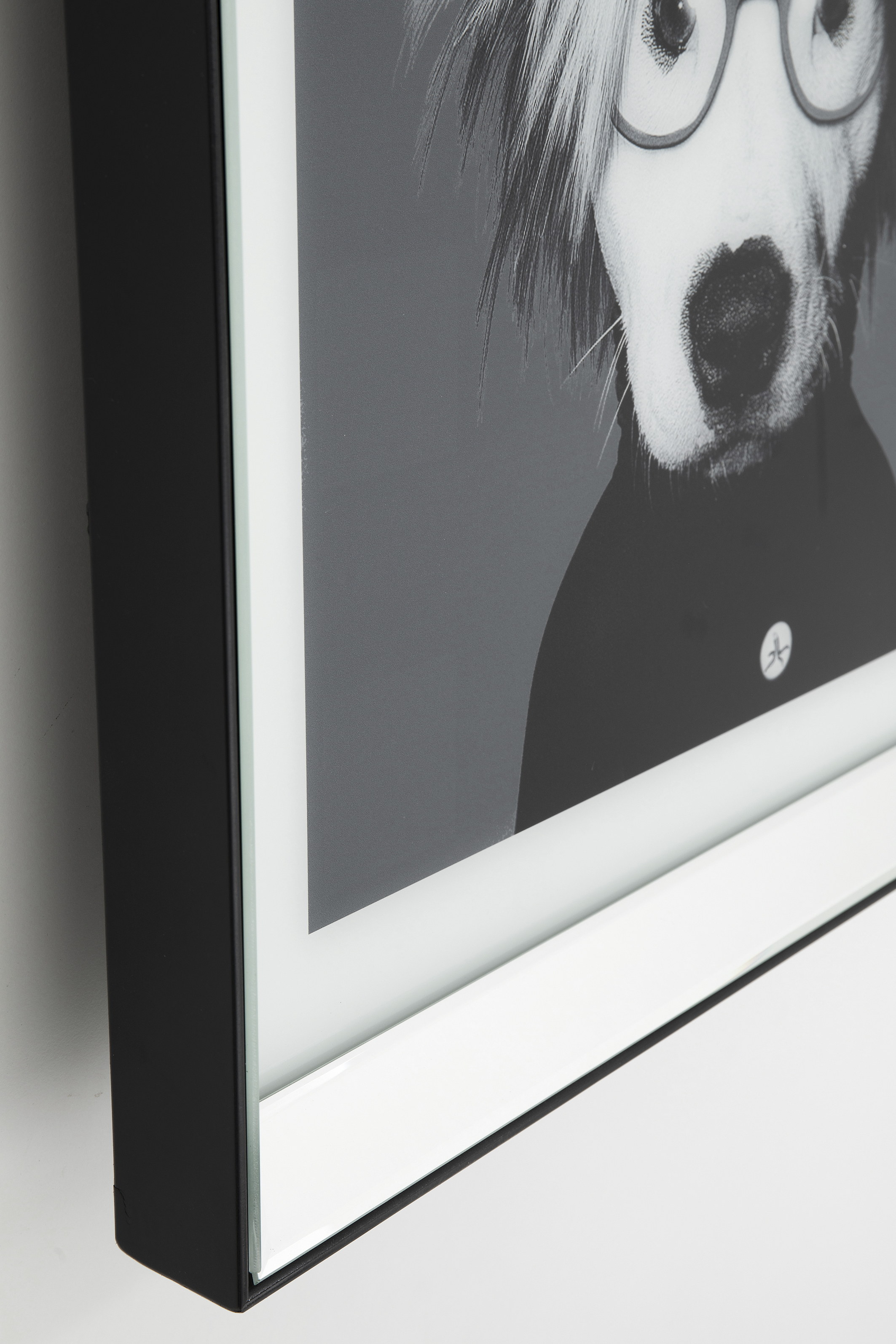 Bild Frame Mirror Artist Dog - Black Elegance