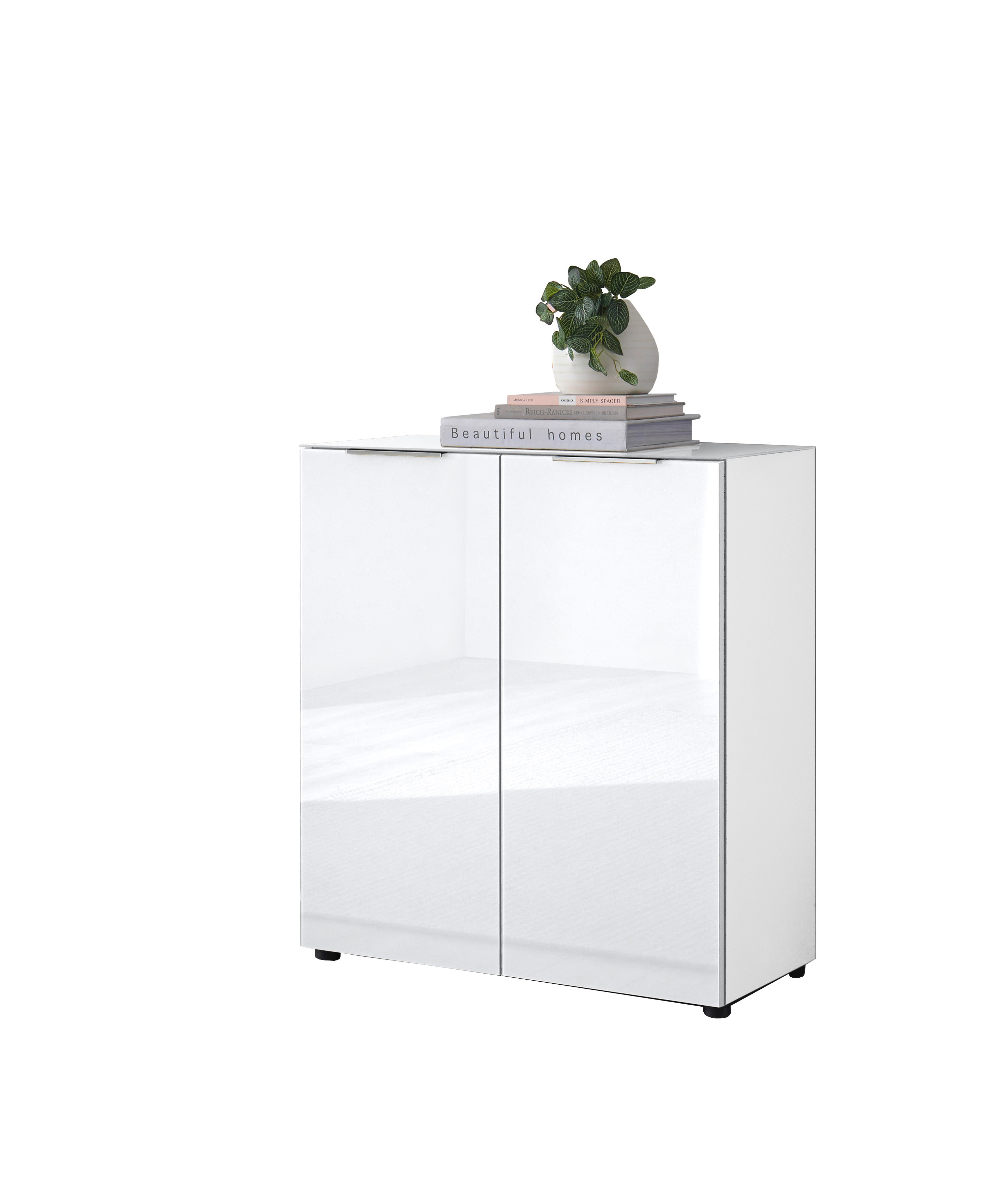 Kommode 1, weiß mit Glas - MyStyle 2044