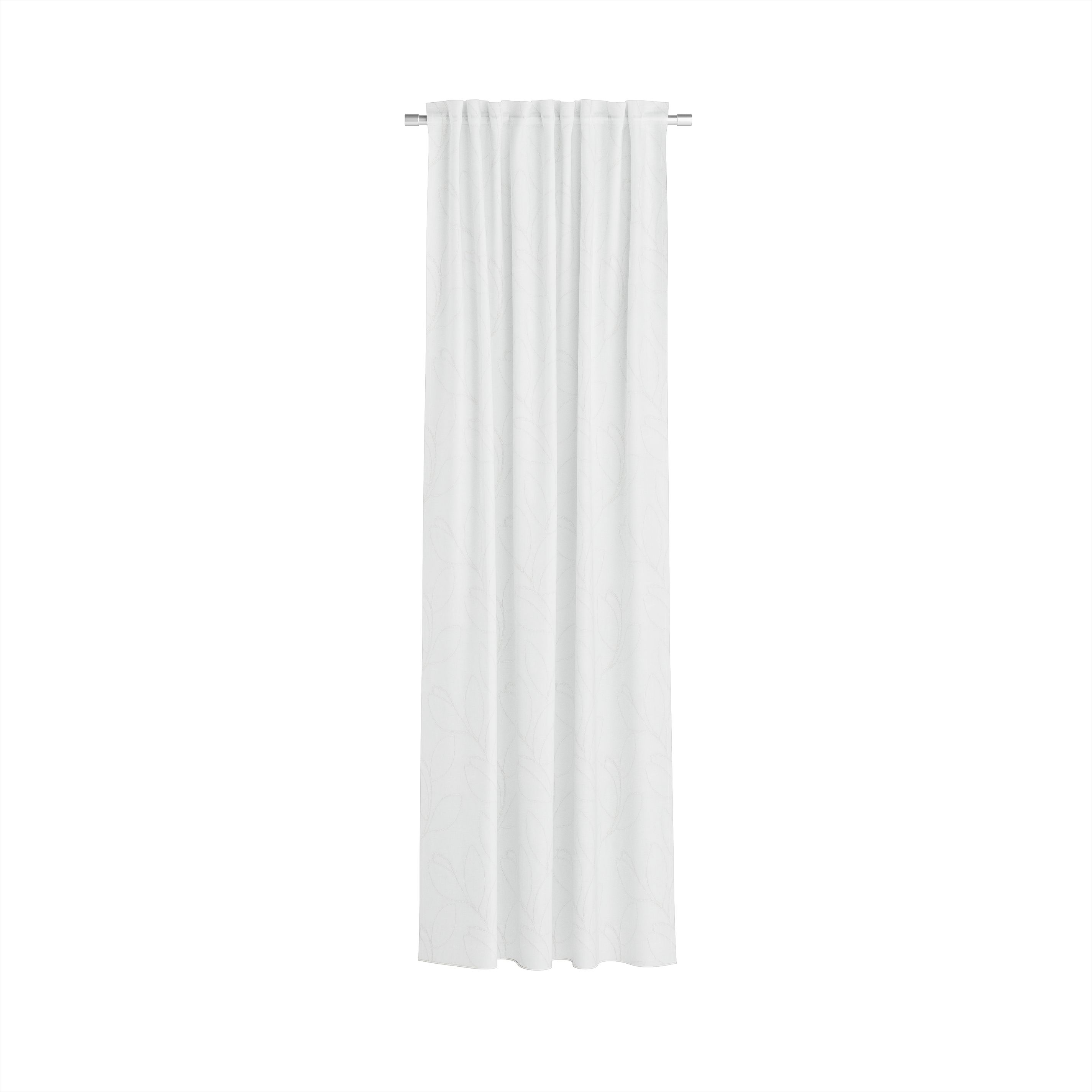 Schlaufenschal Nena, 137x245cm - 100% polyester, transparent floral, wollweiß
