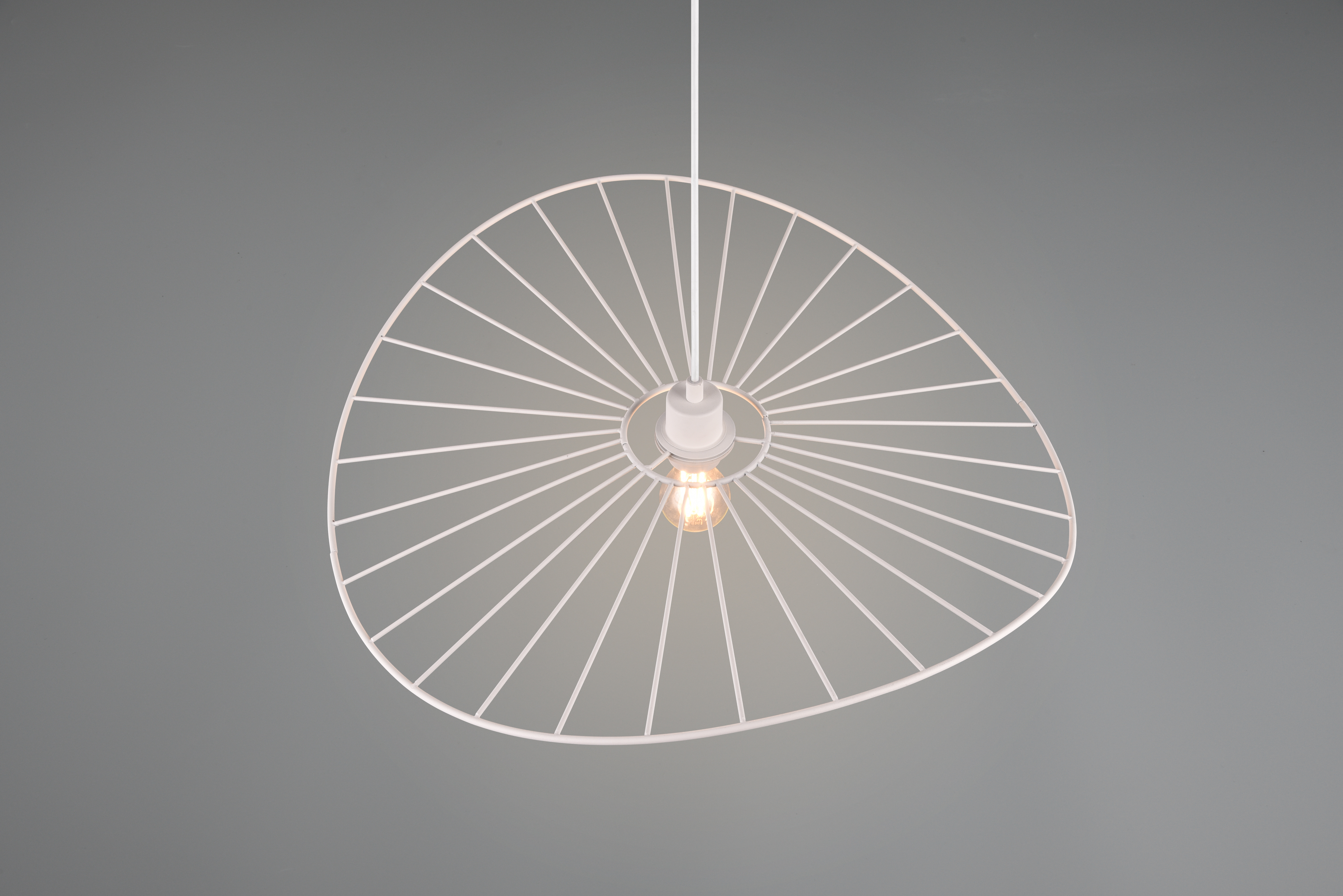Pendelleuchte Chapeau - 1flg, Metall/weiß matt, ca. 12xØ60cm