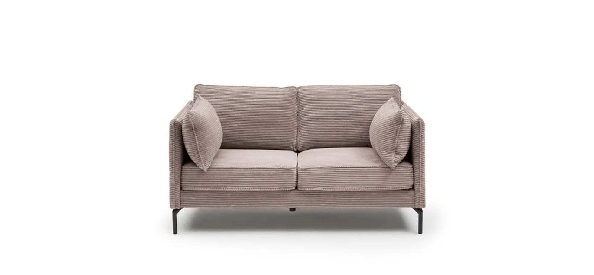 Sofa - 2-Sitzer, Stoff, Rosa
