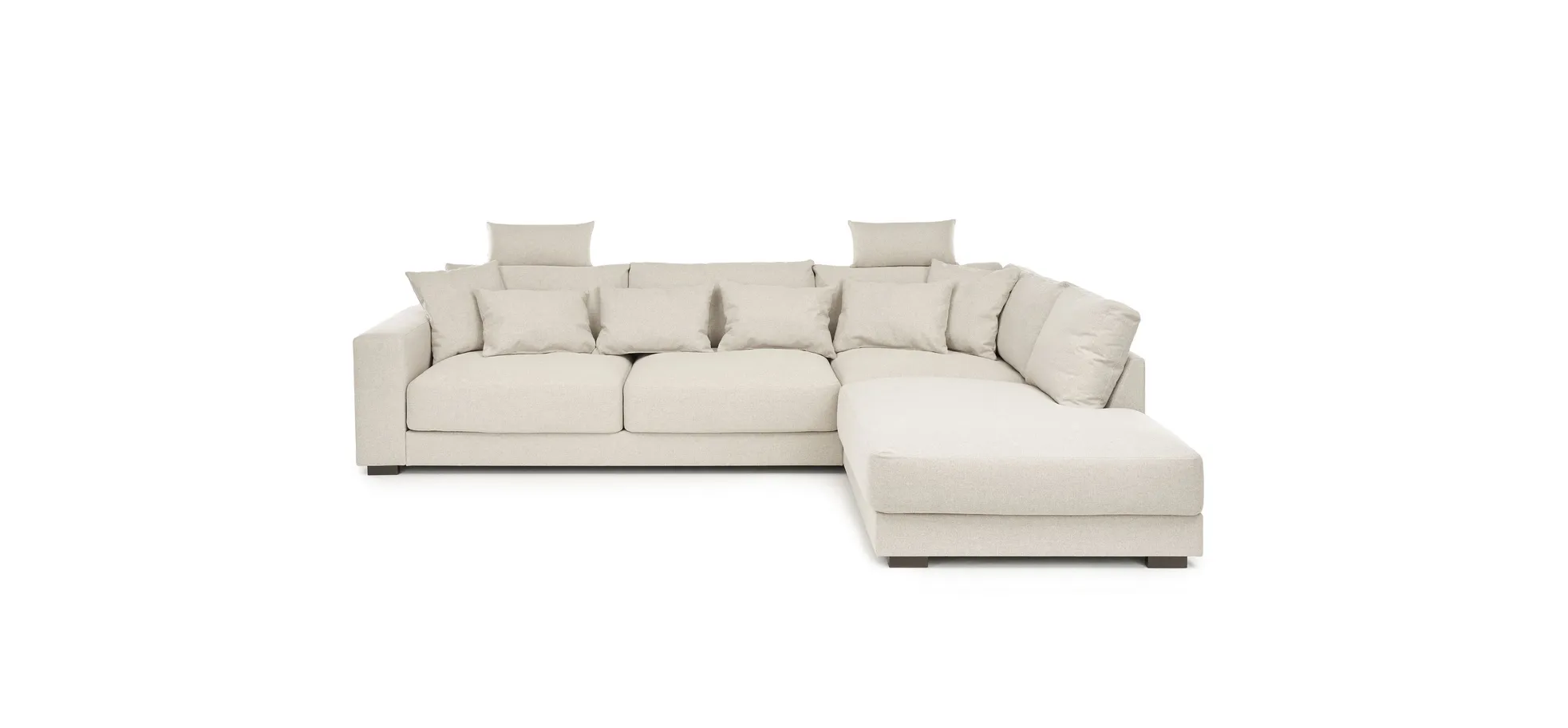 Ecksofa Hailey, Stoff beige - Hailey