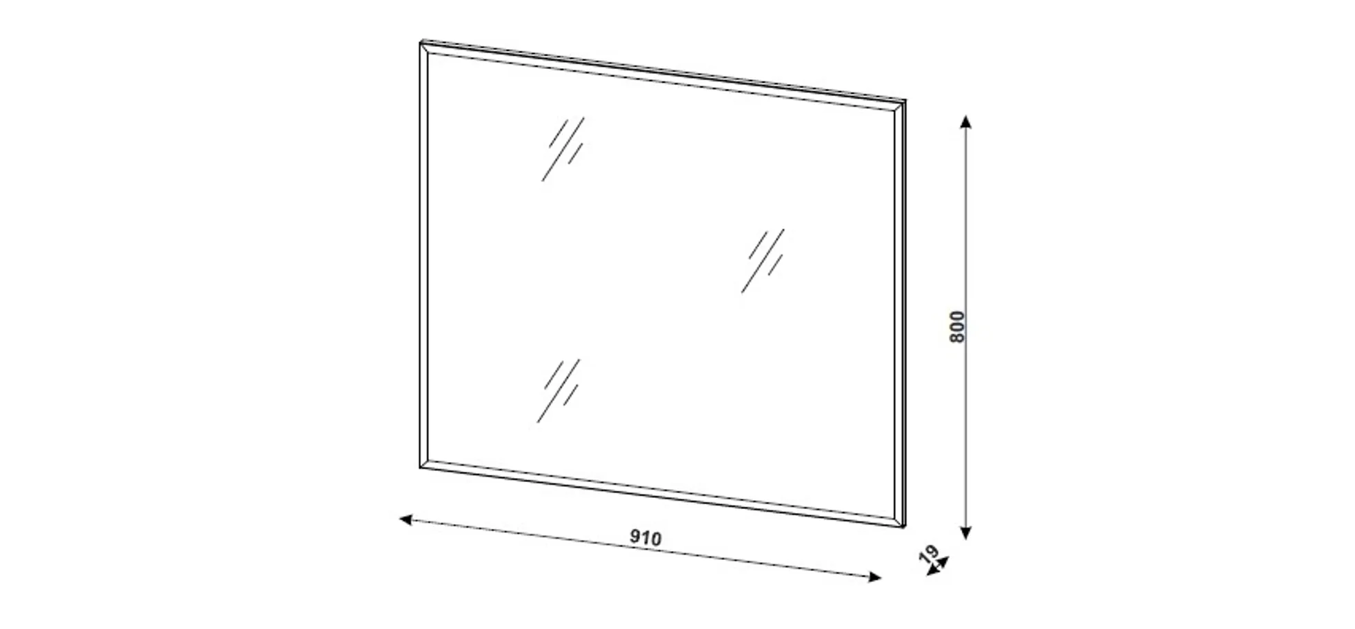 Spiegel - BH ca. 91x80 cm