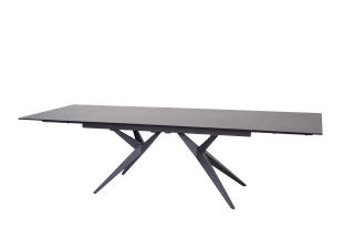 Esstisch, Glaskeramik dunkelgrau, ausziehbar - Michela