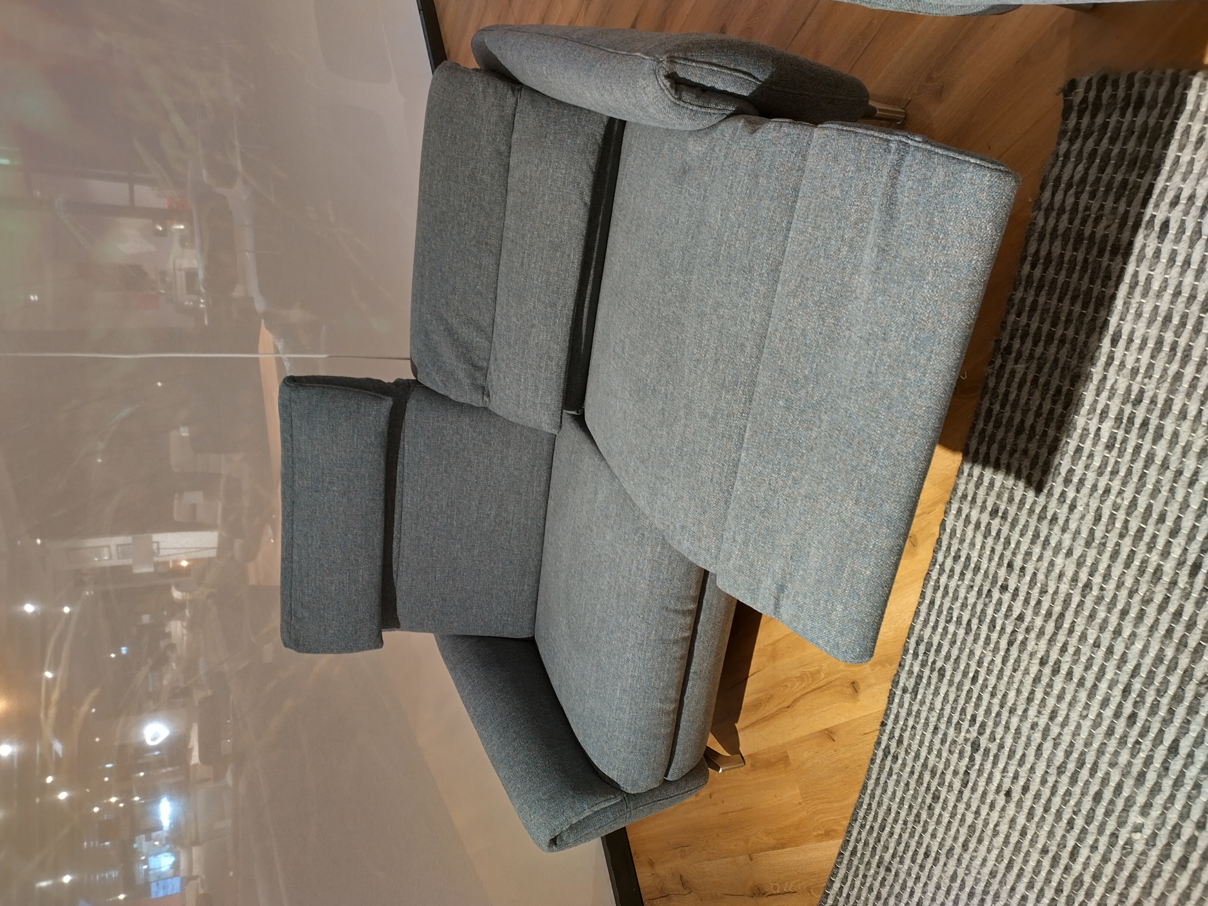 Polstergarnitur, Bezug Blaugrau - SW Salerno