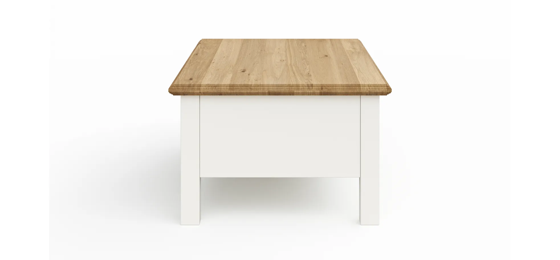 Couchtisch, weiß lackiert teilmassiv - Louisiana