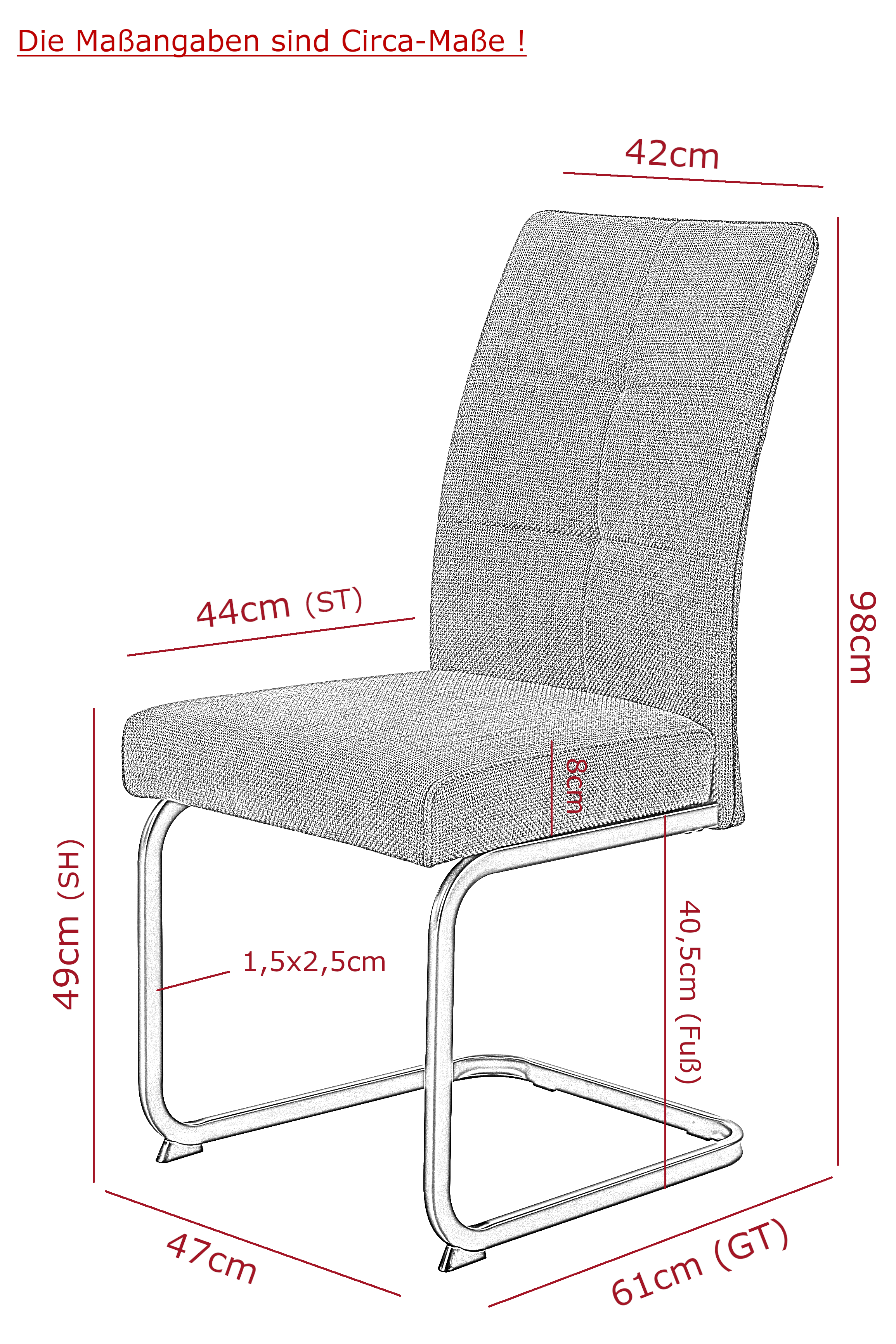 Schwingstuhl, grau - MyStyle 4041