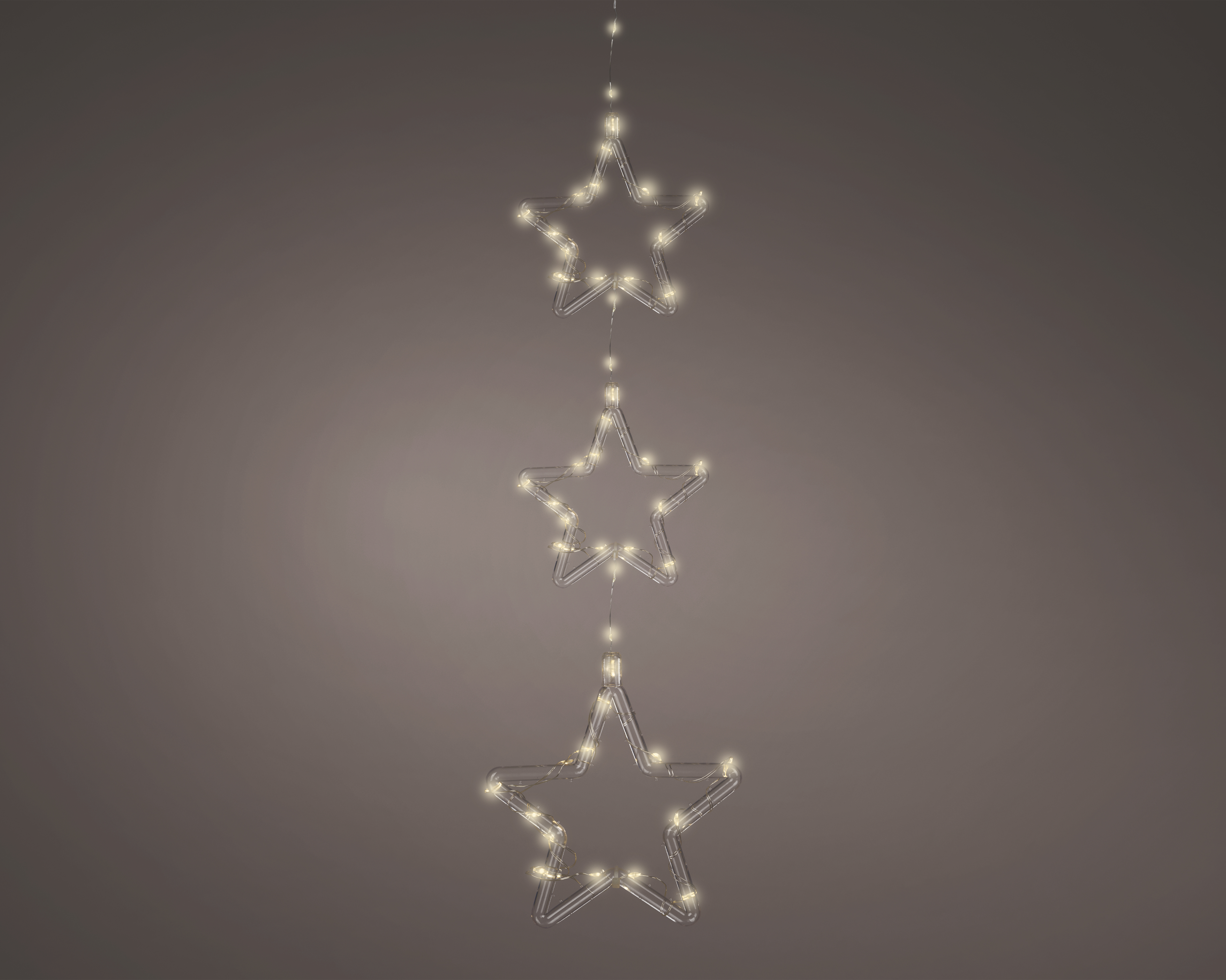 LED Sterne-Girlande - weiss, L58.00cm-48L