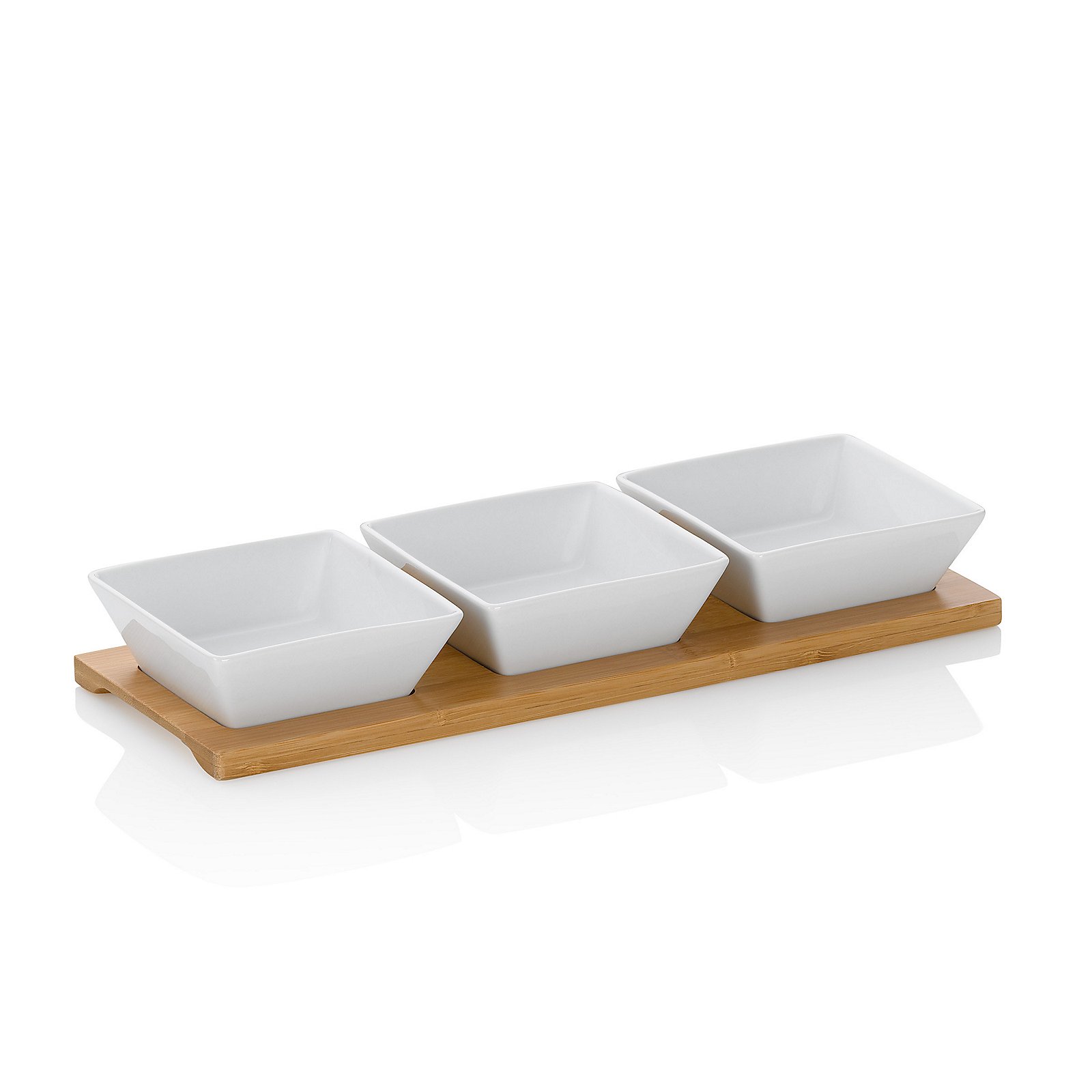 Schalen-Set Philipa 12x5x33,5 cm - Porzellan weiß