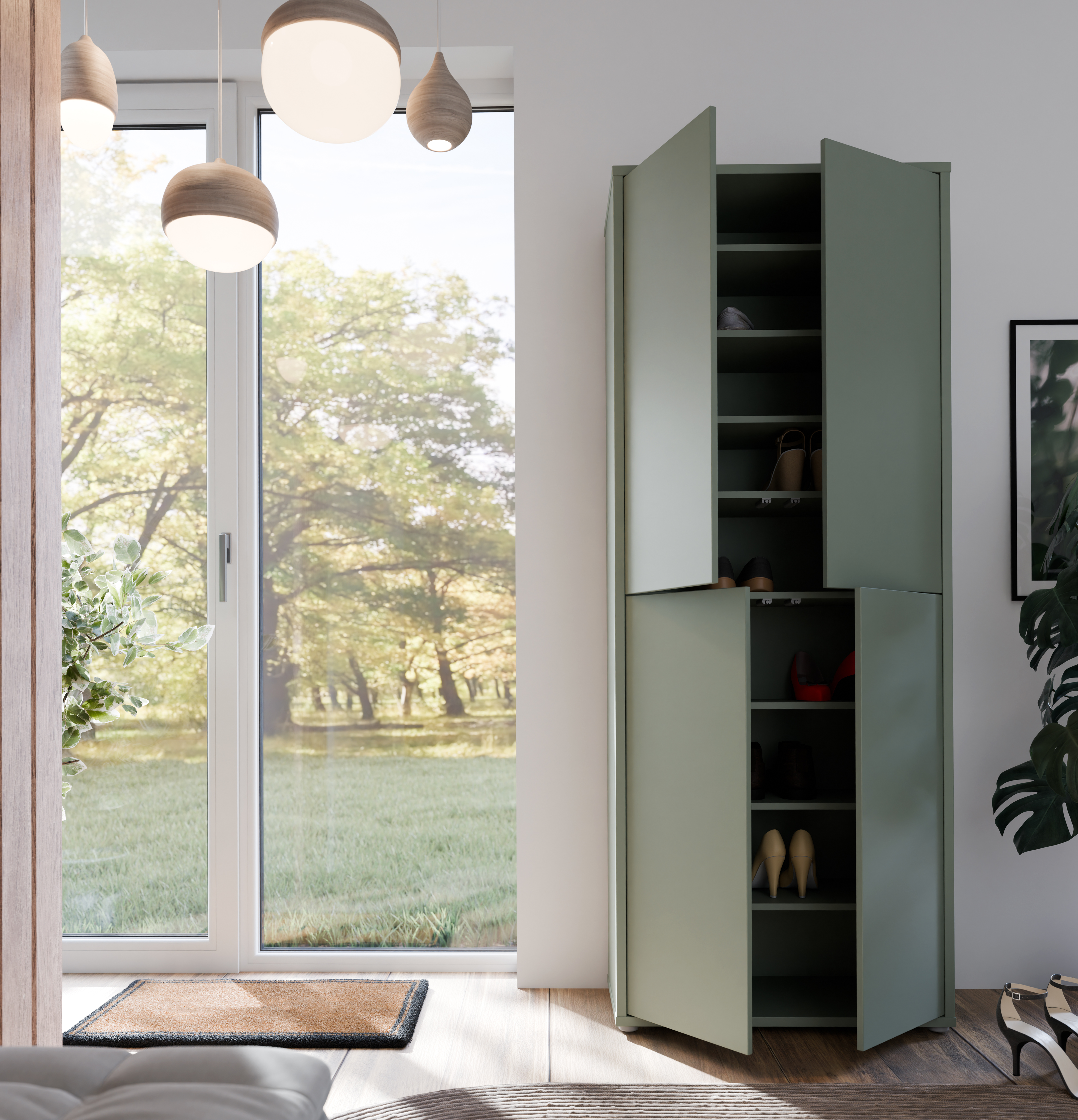 Schuhschrank, salbei - Faid