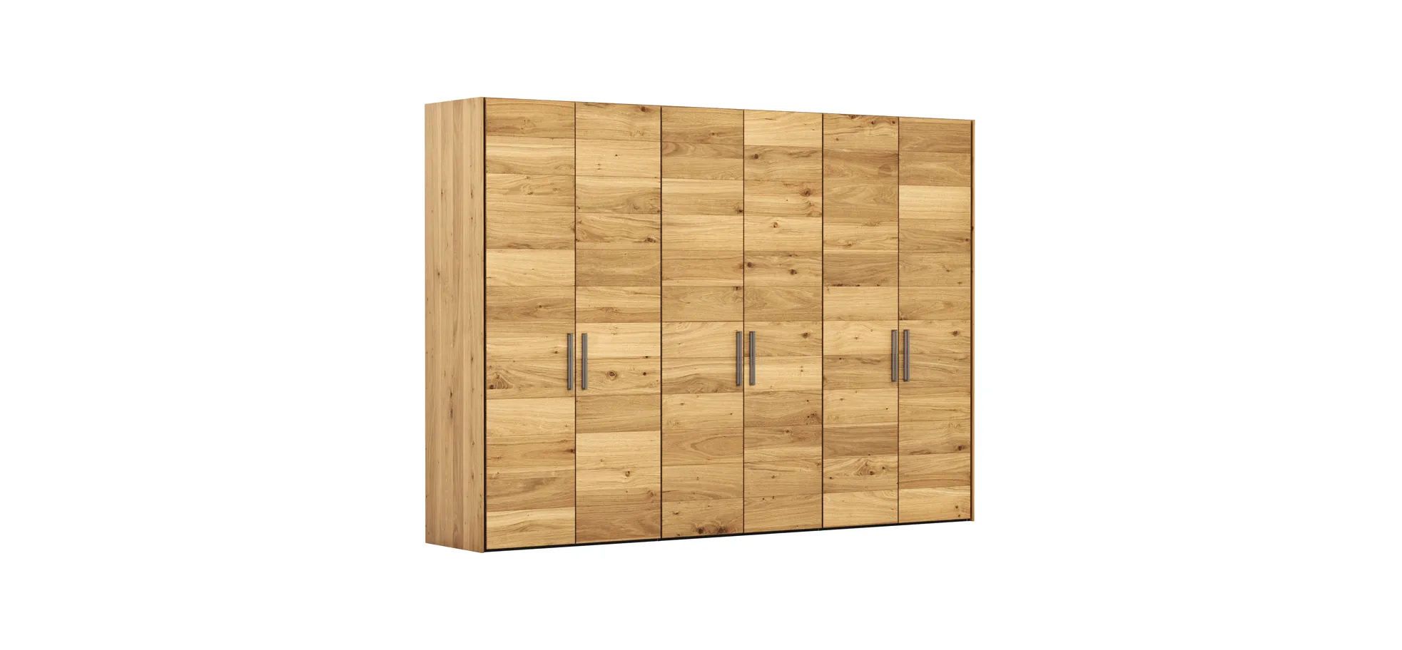 Drehtürenschrank Colorado - B. ca. 307 cm, Wildeichefurnier natur