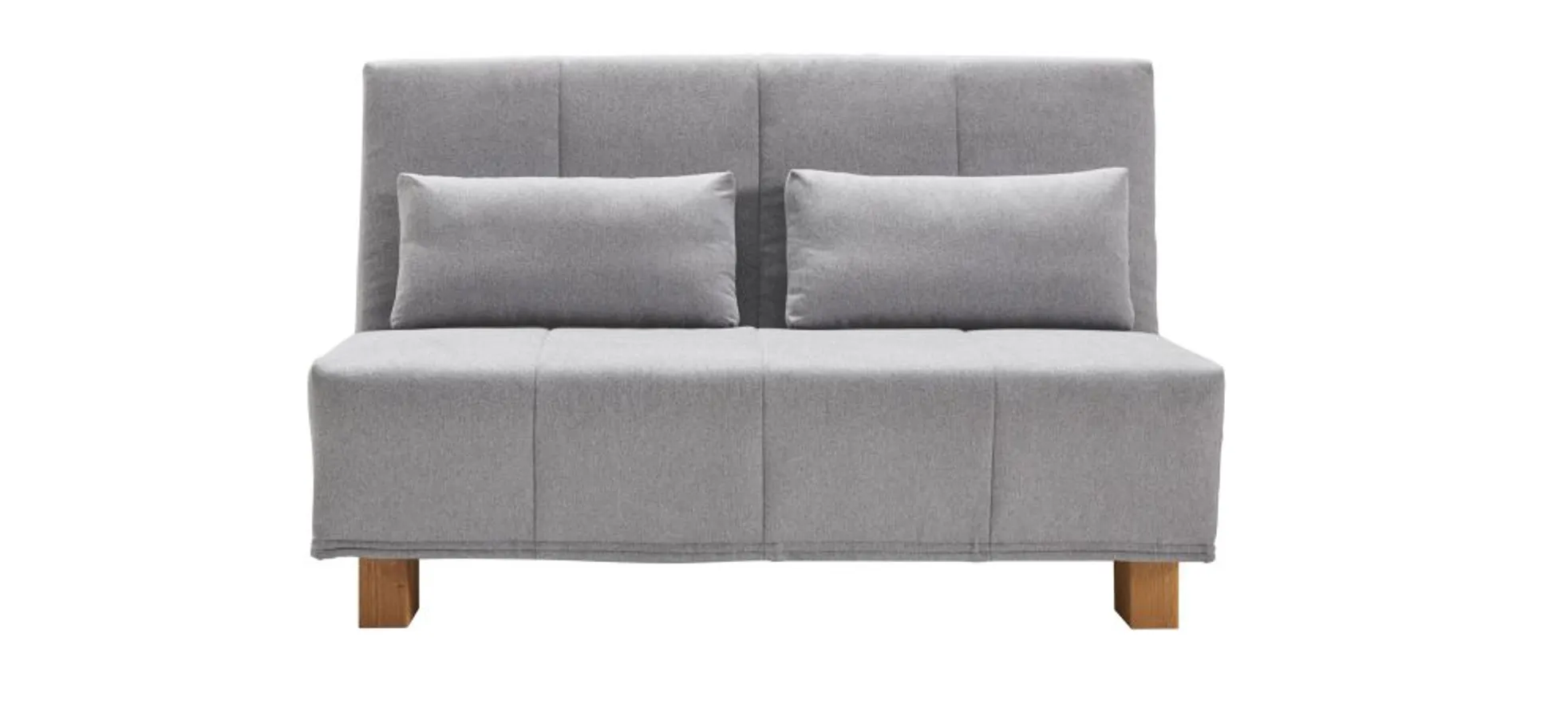 Schlafsofa EASY DELUXE - 2-Sitzer, 140 cm inkl. Schlaffunktion, Stoff Hellgrau 