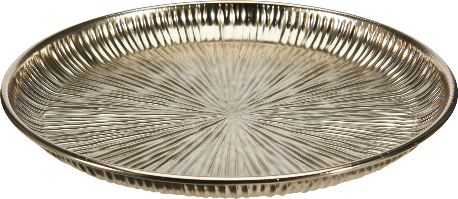 Teller, Metall, ca. 39cm - silber