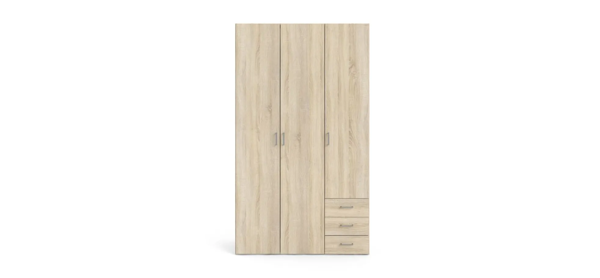Drehtürenschrank- B ca. 116 cm, Eiche Dekor