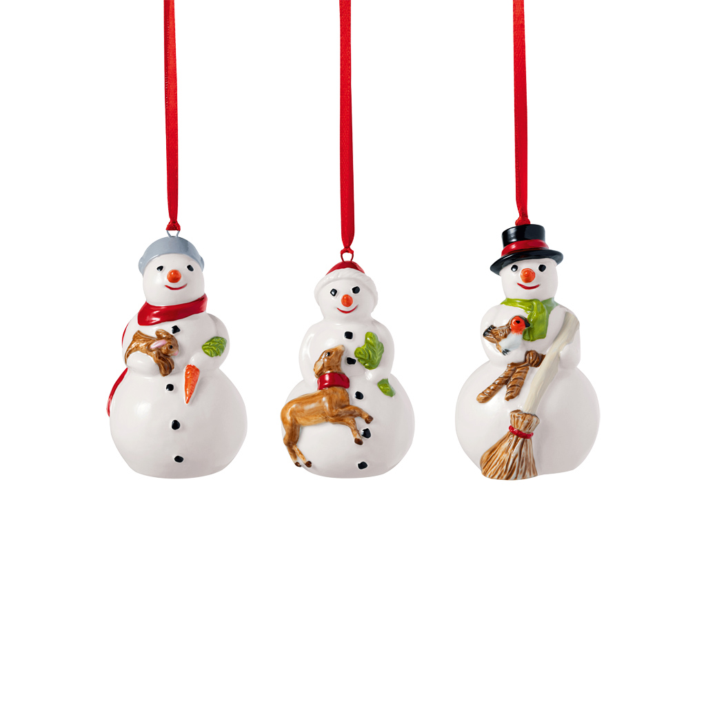 Ornamenteset Schneemänner, 3-Tlg. - Nostalgic Ornaments
