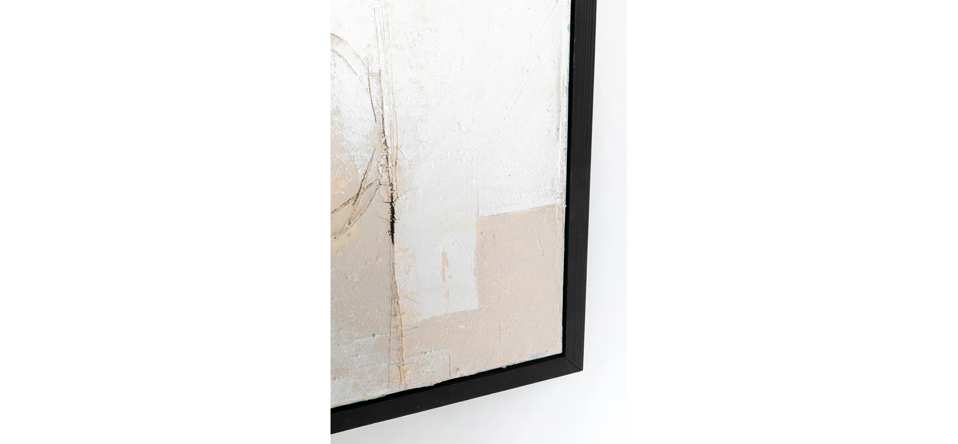 Gerahmtes Bild - LB ca. 120x160 cm, Grau, Blau
