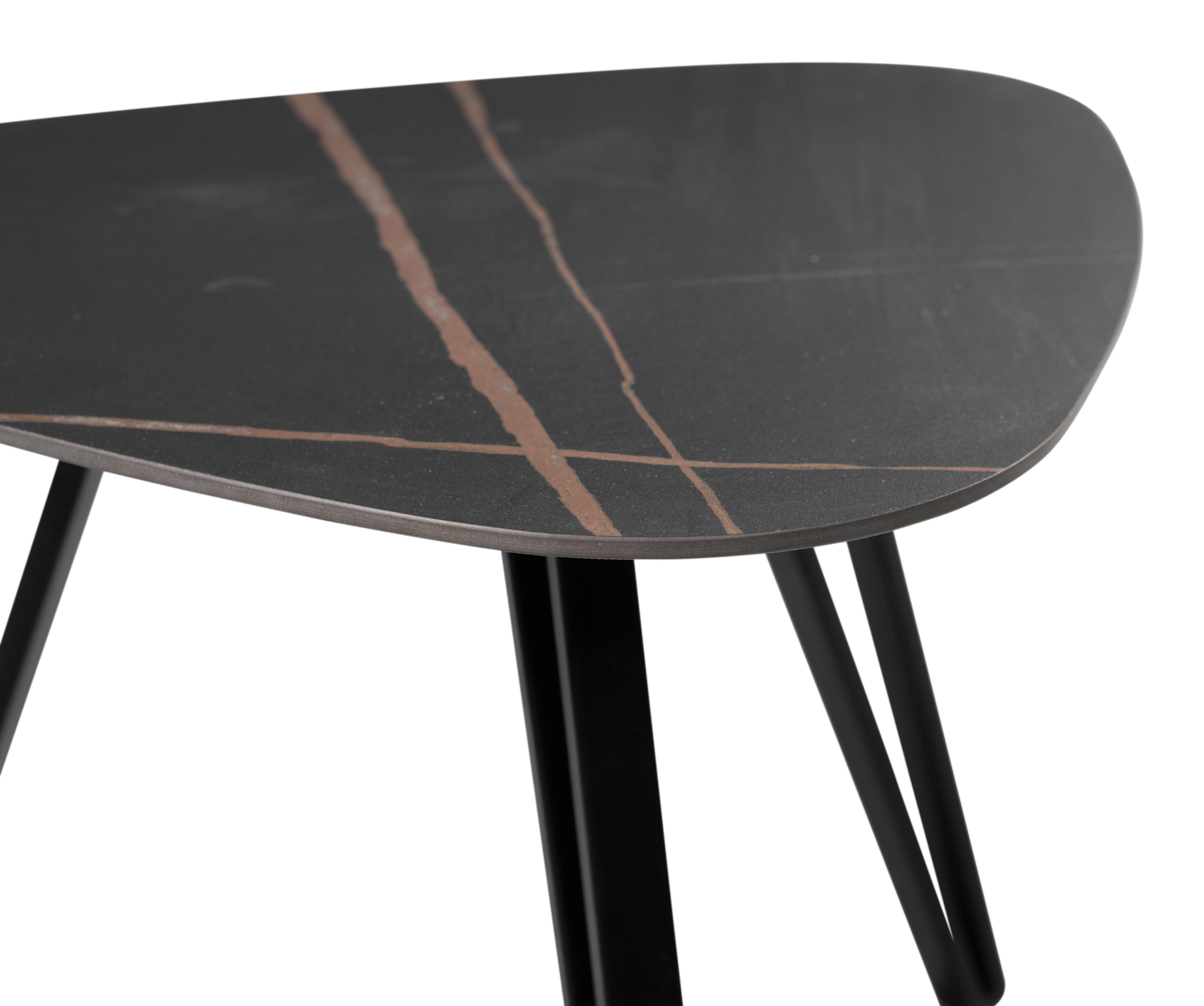 Couchtisch, Stein dunkel, 45 cm breit - Mabou