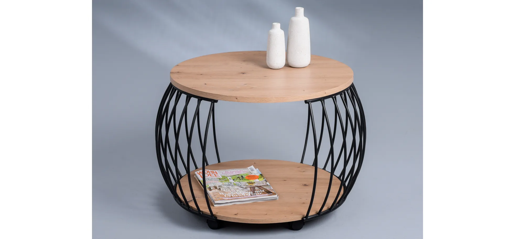 Couchtisch, Dekor Artisaneiche, Ø 60 cm - MYTREND 237