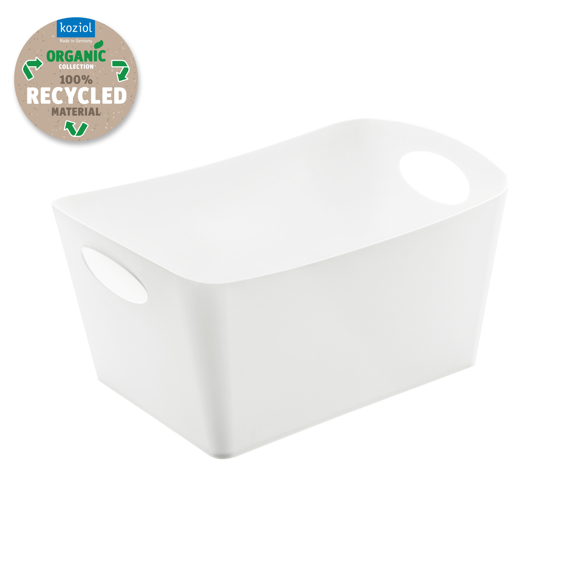 Aufbewahrungsbox 3,5l, recycled white - ineinander schachtelbar, stabil, CO2-neutral