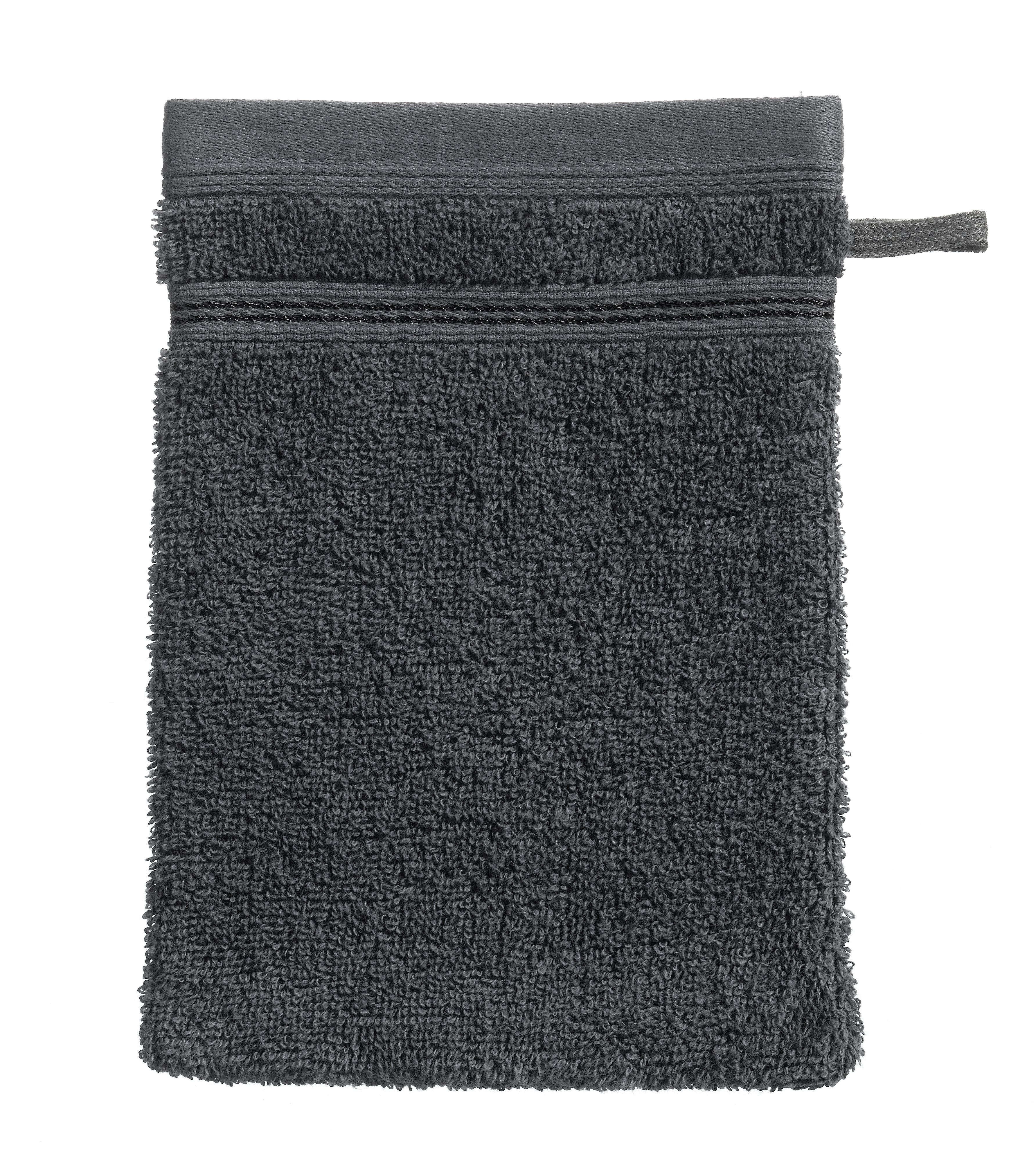 Waschhandschuh Casea Natürlich Alicante, 15x21 cm - anthrazit