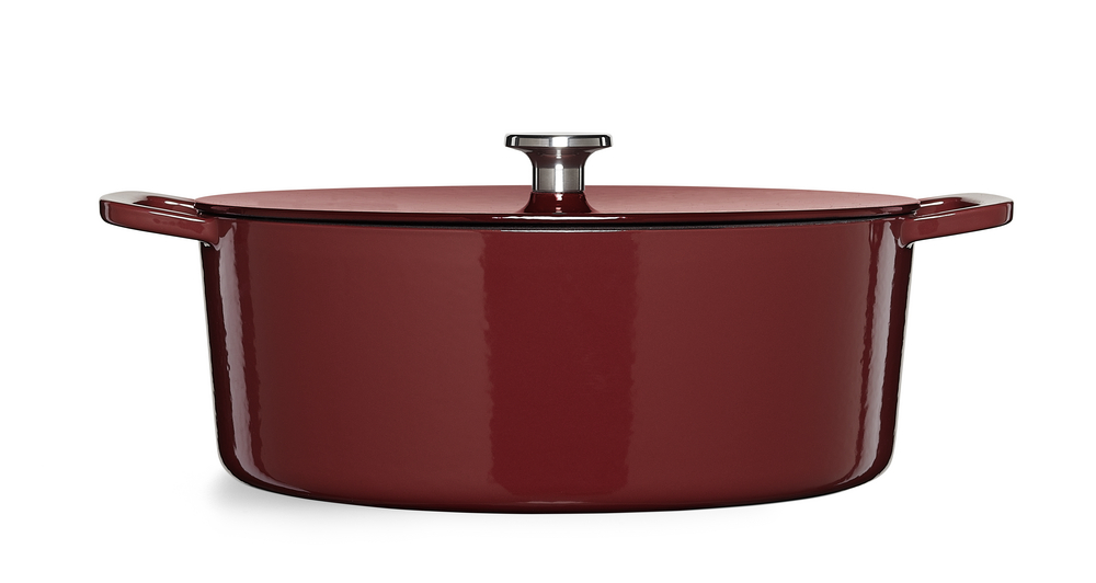 Bräter burgund, email., Gusseisen, oval 33cm - Moments Collection