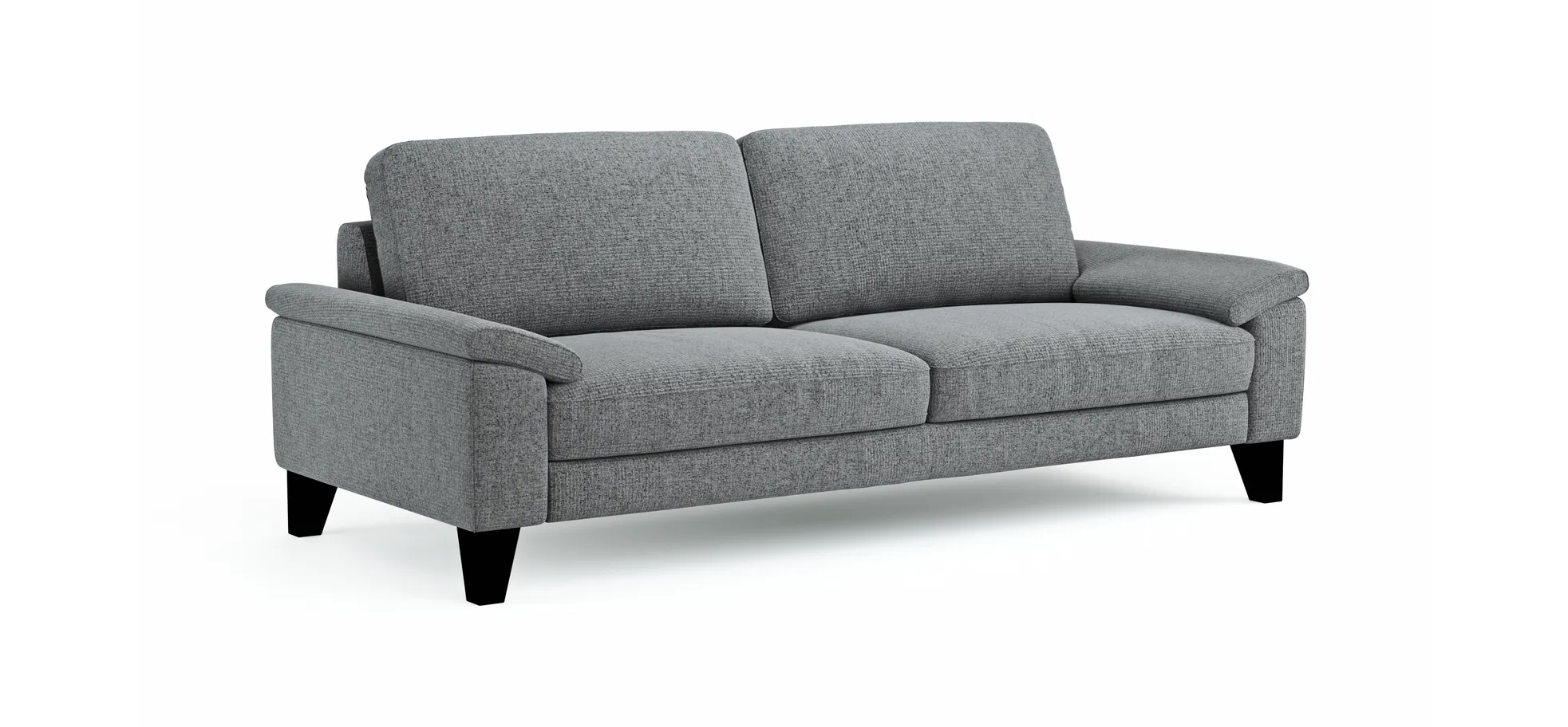 Sofa Oviedo - 3-Sitzer, Stoff, Grau