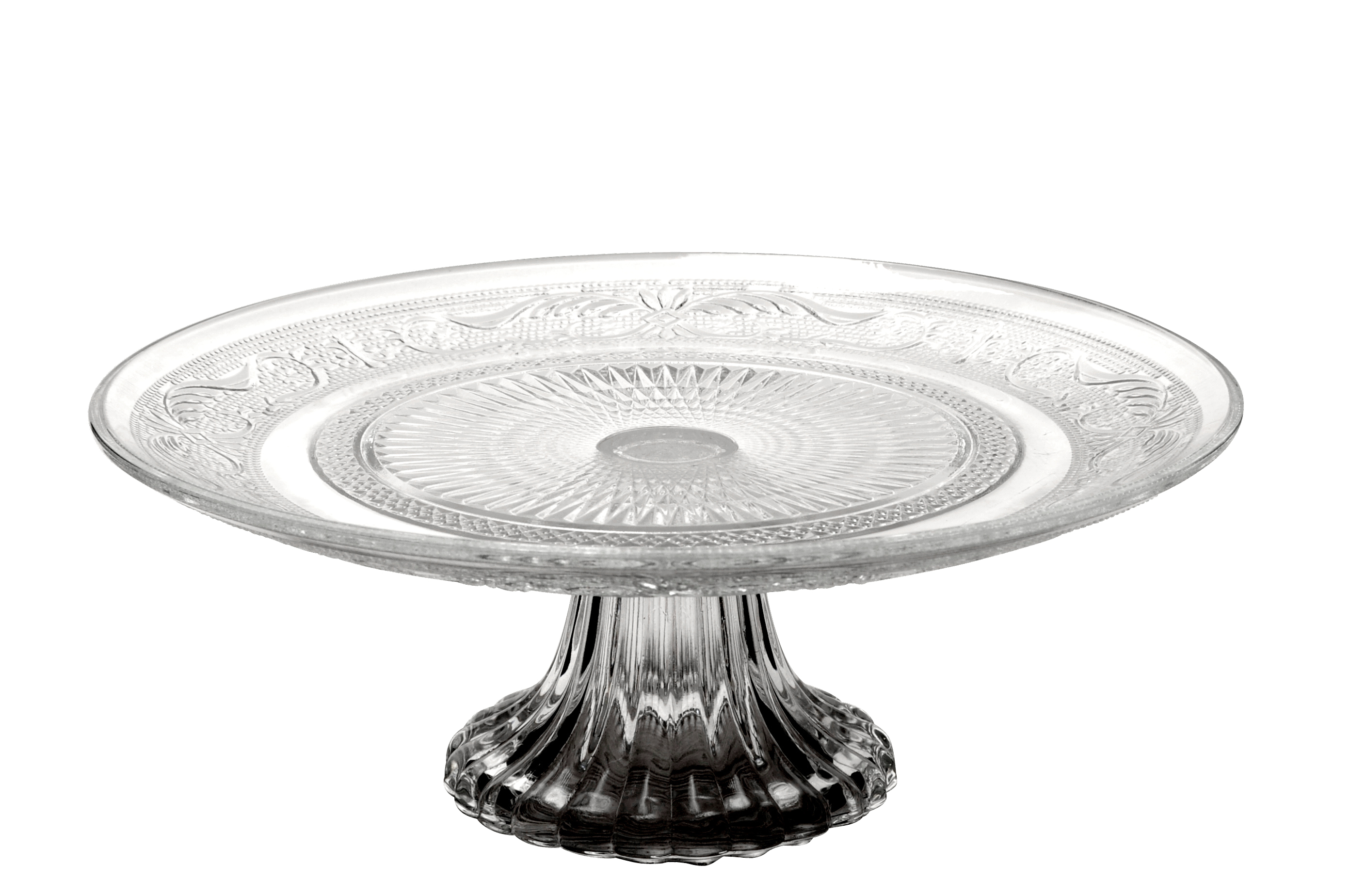 Teller auf Fuß - klarglas, 25x9,5cm