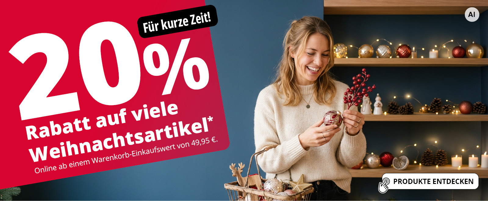 20% Rabatt auf viele Weihnachtsartikel