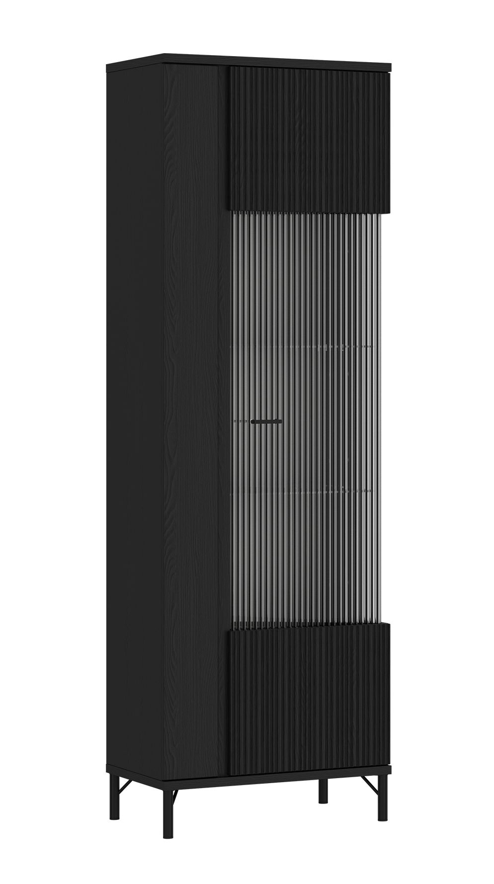 Vitrine, schwarz graphit - Waiola