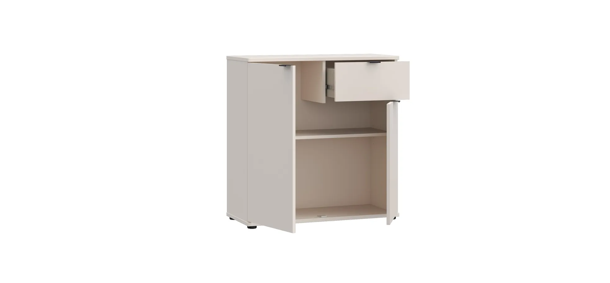 Kommode, Sand, 2 Türen, 1 Schub - Finella Kommode, Sand, 2 Türen, 1 Schub - Finella