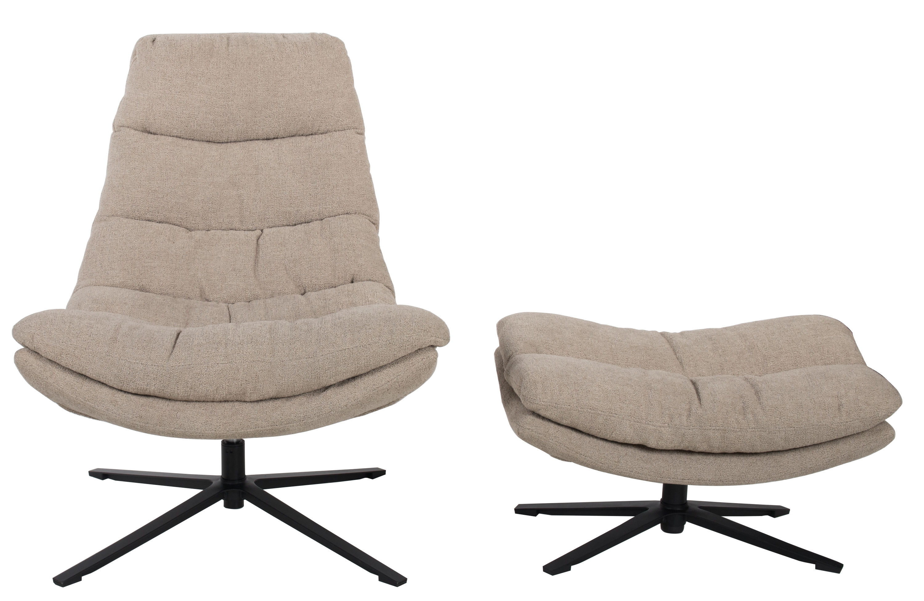 Relaxsessel mit Hocke, sand - Duane