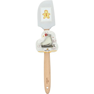 Teigschaber mit Ausstechform Gingerman - mit Holzgriff