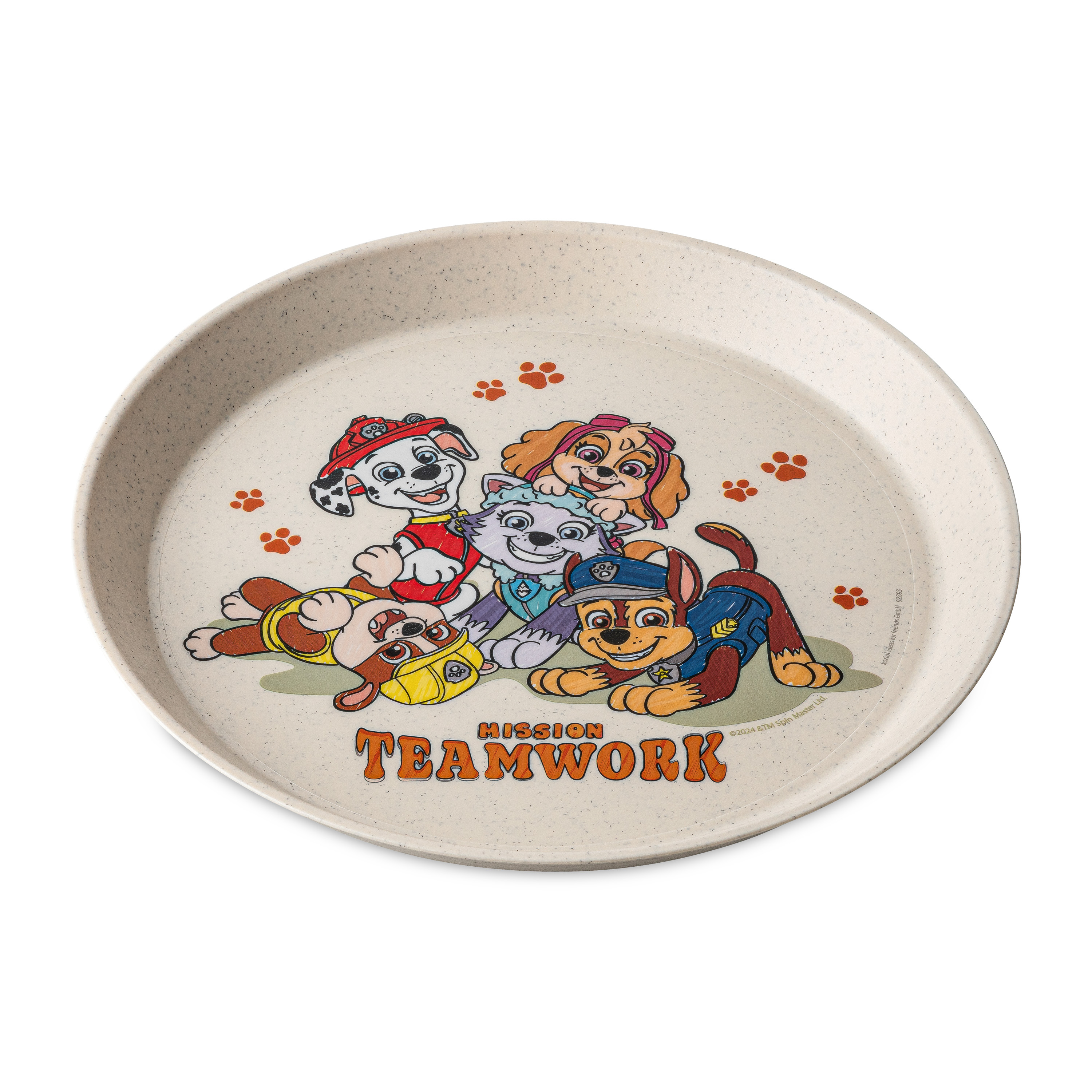 Kleiner Teller 205mm, organic moon paw patrol - sicherer Stand, stapelbar, CO2-neutral