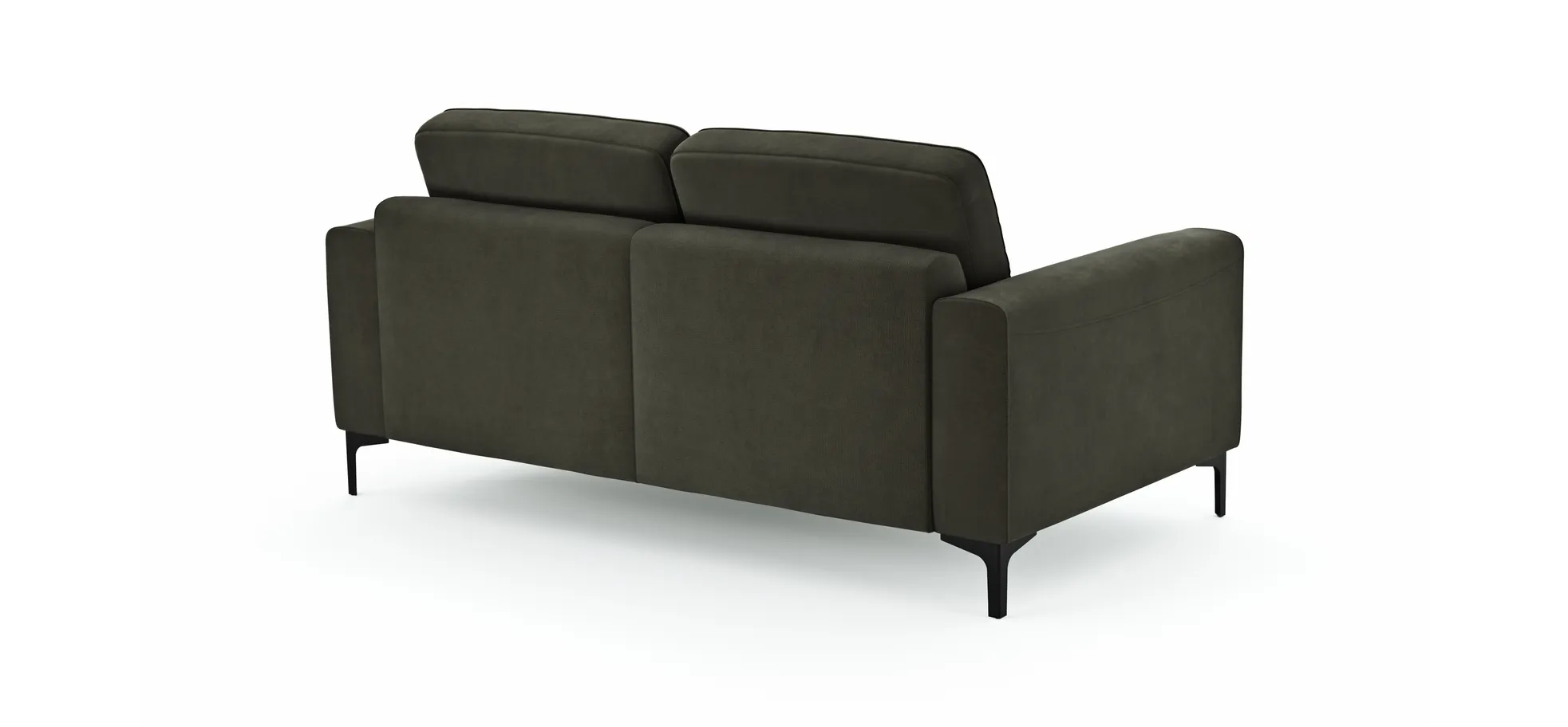 Sofa Oviedo - 2-Sitzer, Stoff, Braungrün