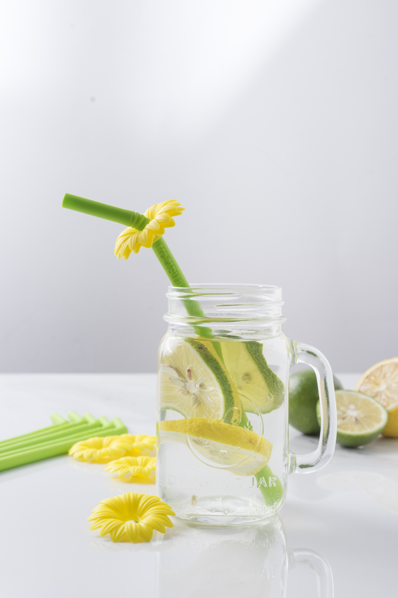 Trinkhalme 6er-Set + Bürste - limette Trinkhalme 6er-Set + Bürste - limette